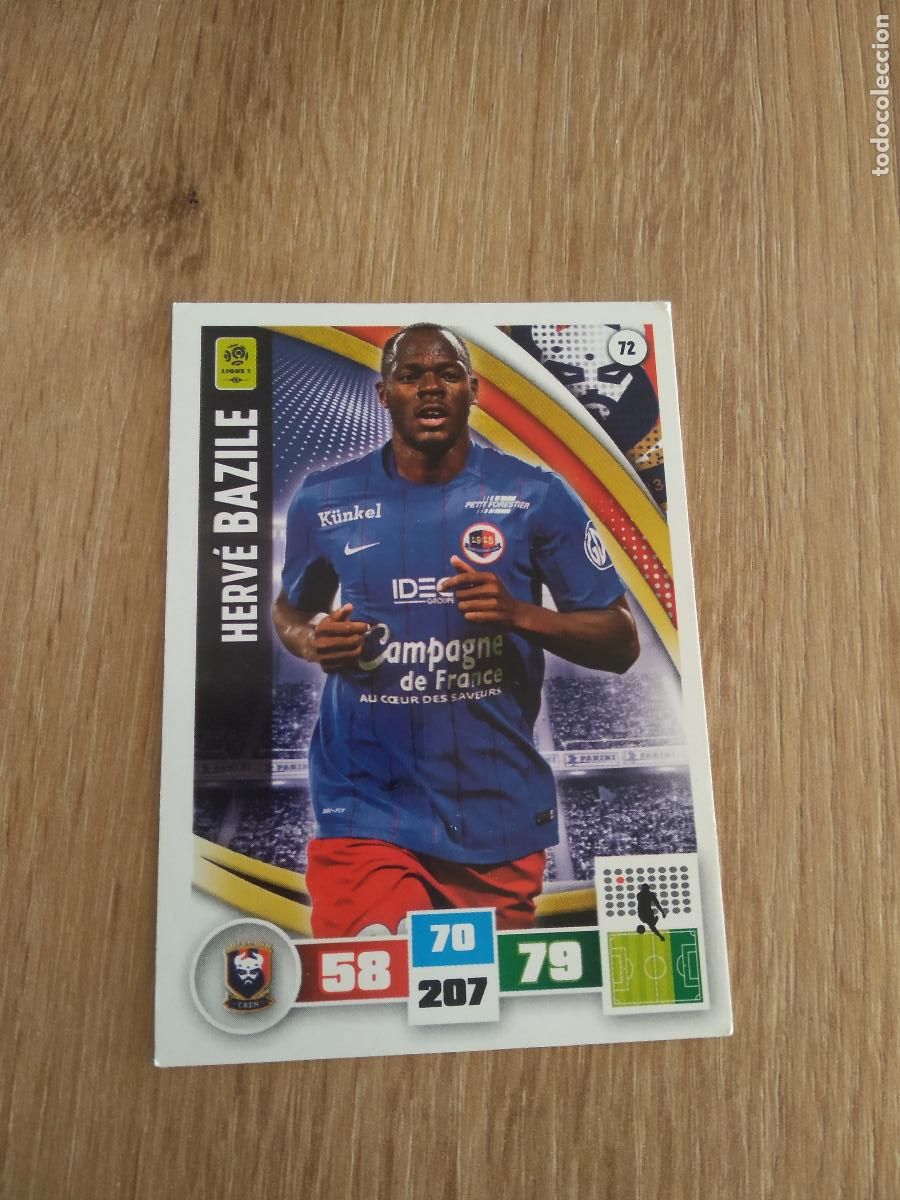 Cromos de F&uacute;tbol: 72 HERVE BAZILE CAEN CROMO FUTBOL PANINI LIGA FRANCIA 2016-2017 FOOT LIGUE 1 ADRENALYN 16-17