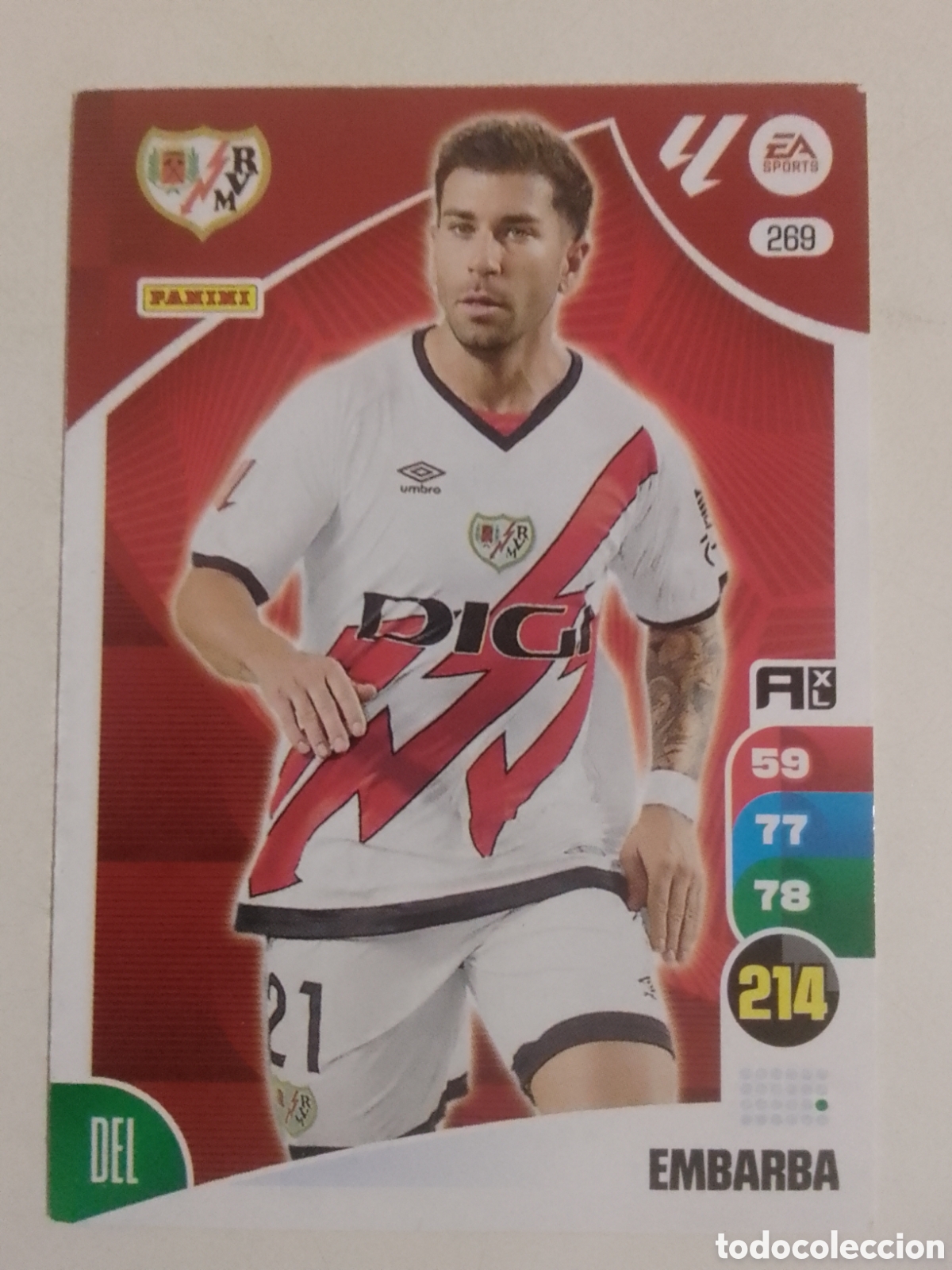 Cromos de F&uacute;tbol: Adrenalyn XL 2024-25 n&deg; 269 Embarba &bull; Rayo Vallecano.
