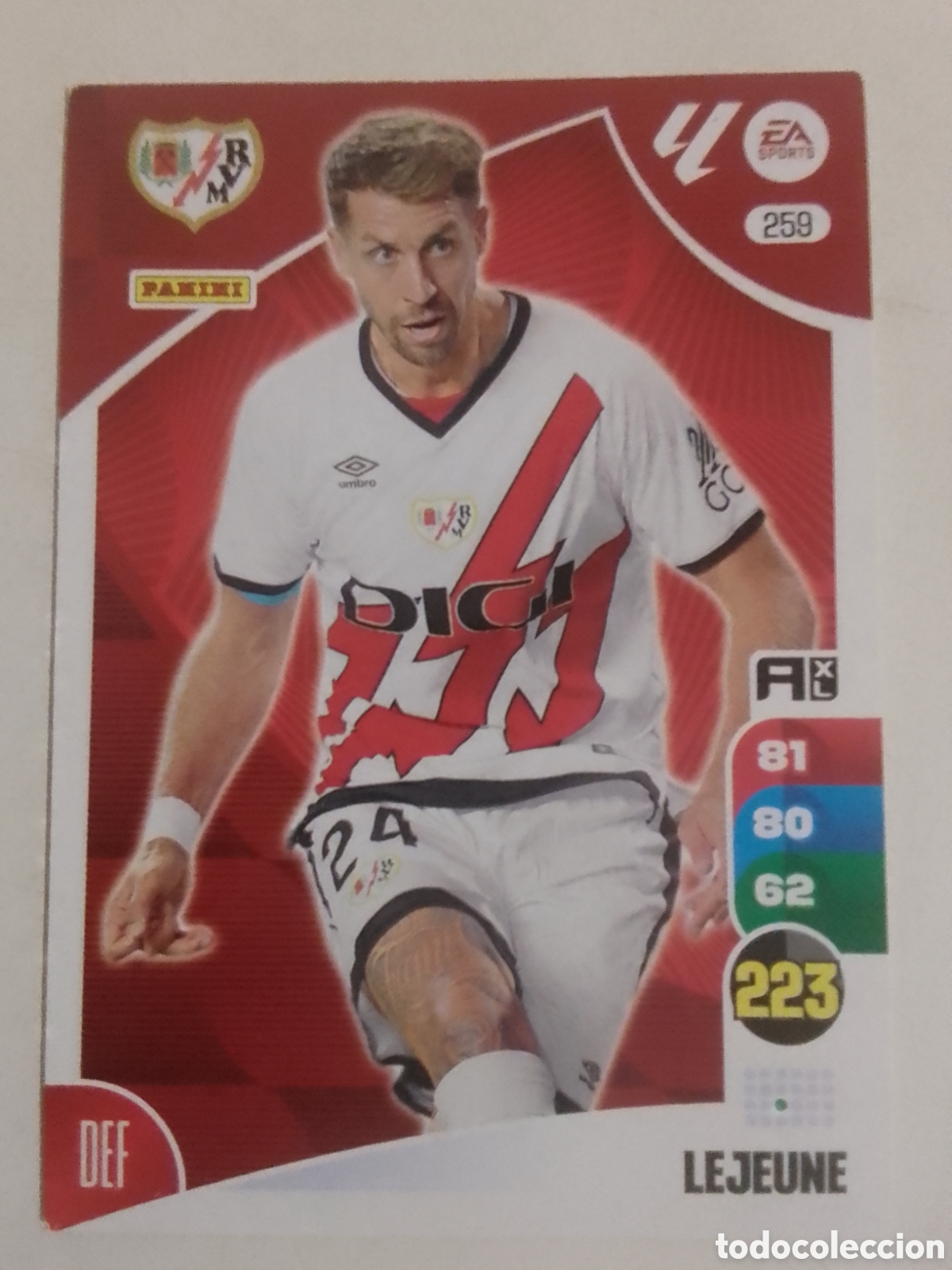 Figurine di Calcio: Adrenalyn XL 2024-25 n&deg; 259 Lejeune &bull; Rayo Vallecano.