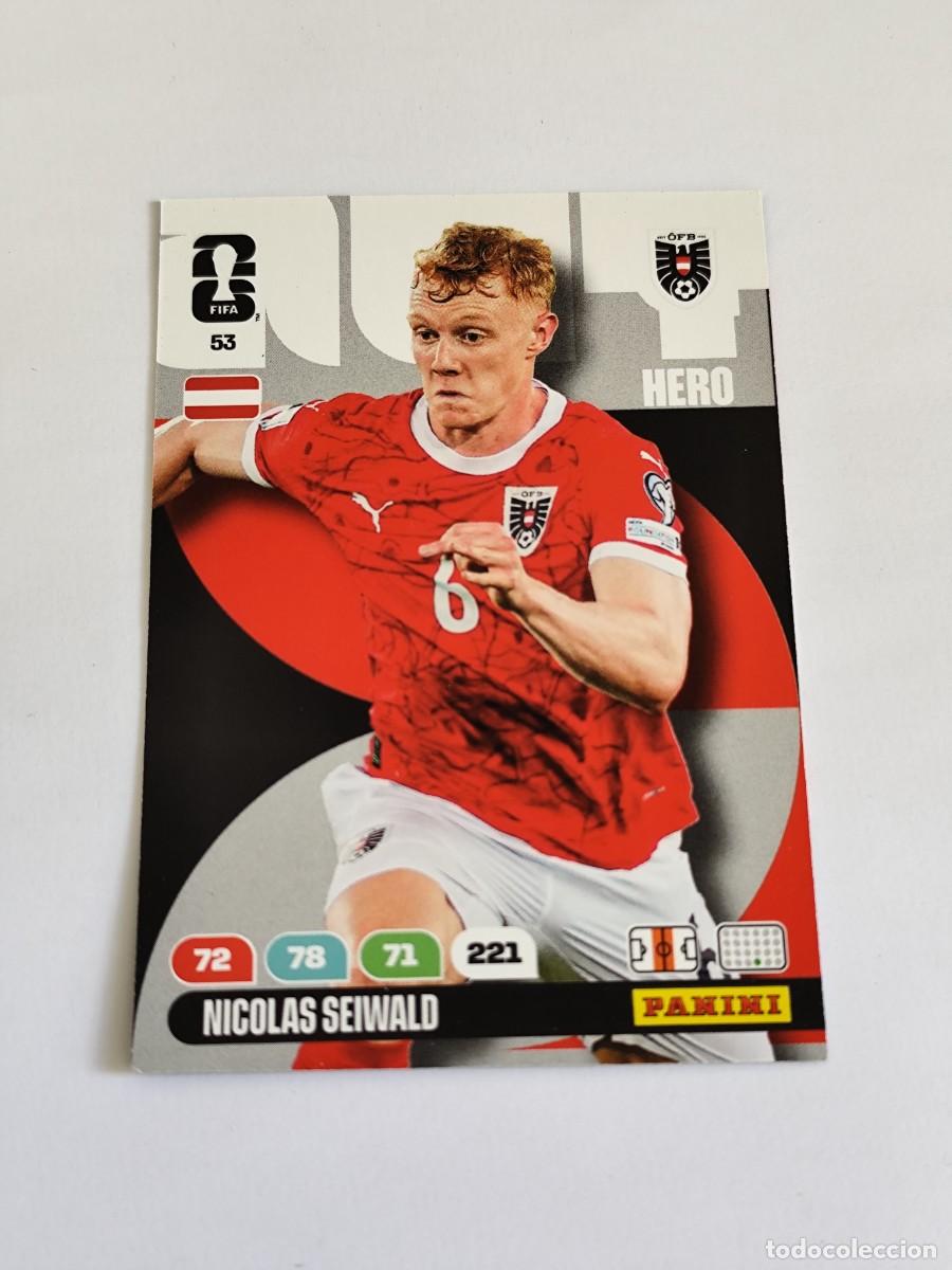 Cartes &agrave; collectionner de Football: FIFA WORLD CUP 2026 PANINI ADRENALYN XL 53 NICOLAS SEIWALD - HERO AUSTRIA