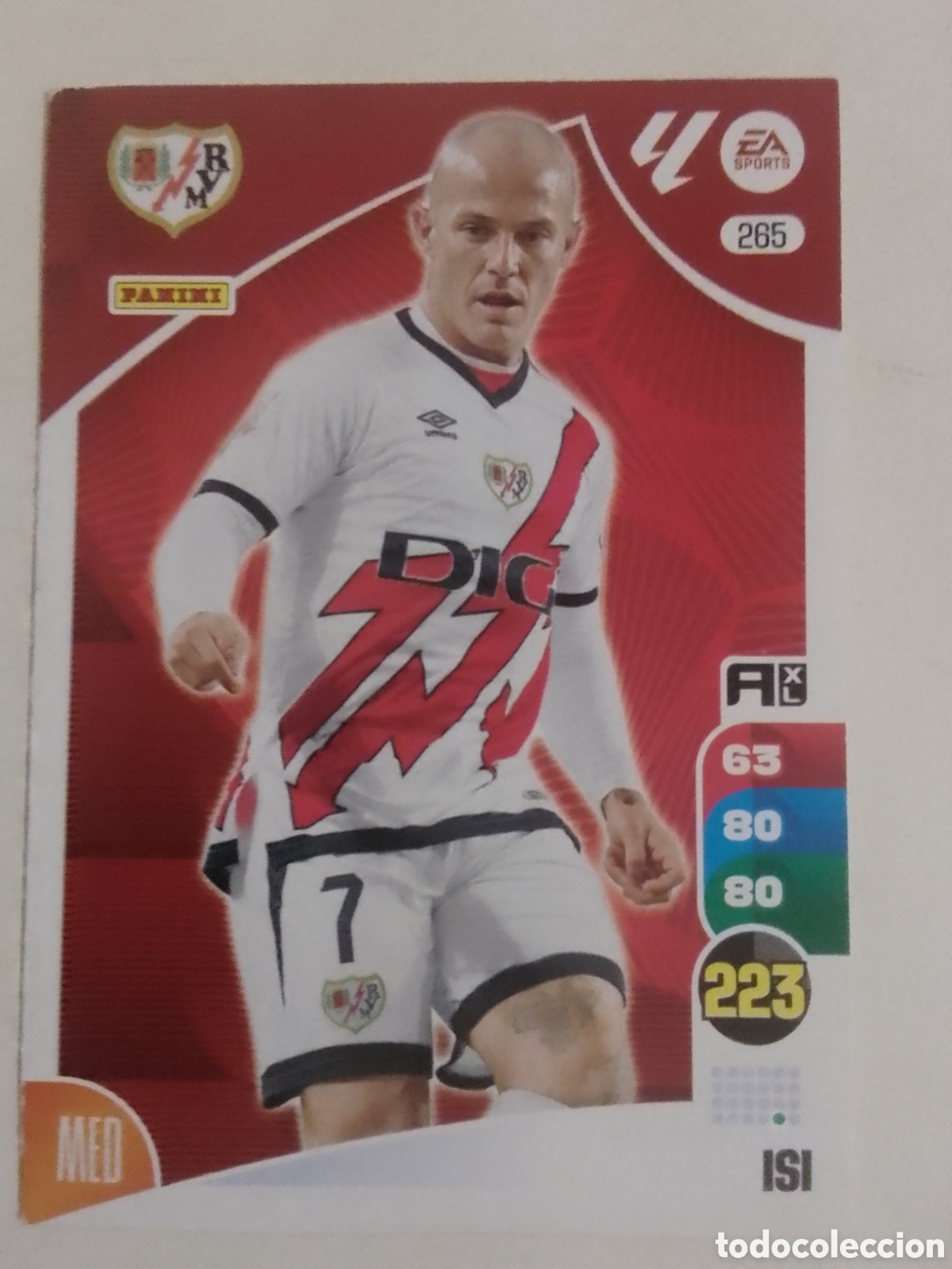 Cromos de F&uacute;tbol: Adrenalyn XL 2024-25 n&deg; 265 Isi &bull; Rayo Vallecano.