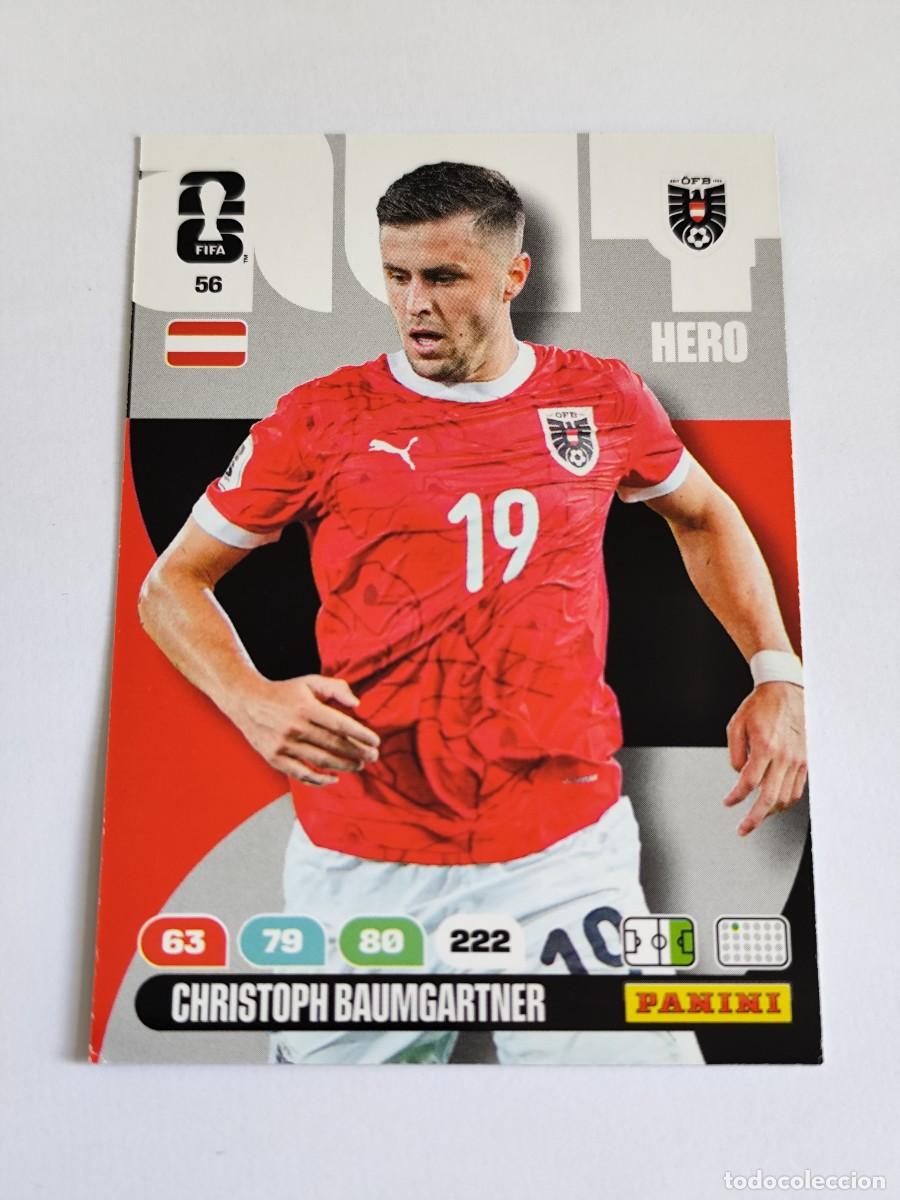Cromos de F&uacute;tbol: FIFA WORLD CUP 2026 PANINI ADRENALYN XL 56 CHRISTOPH BAUMGARTNER - HERO AUSTRIA