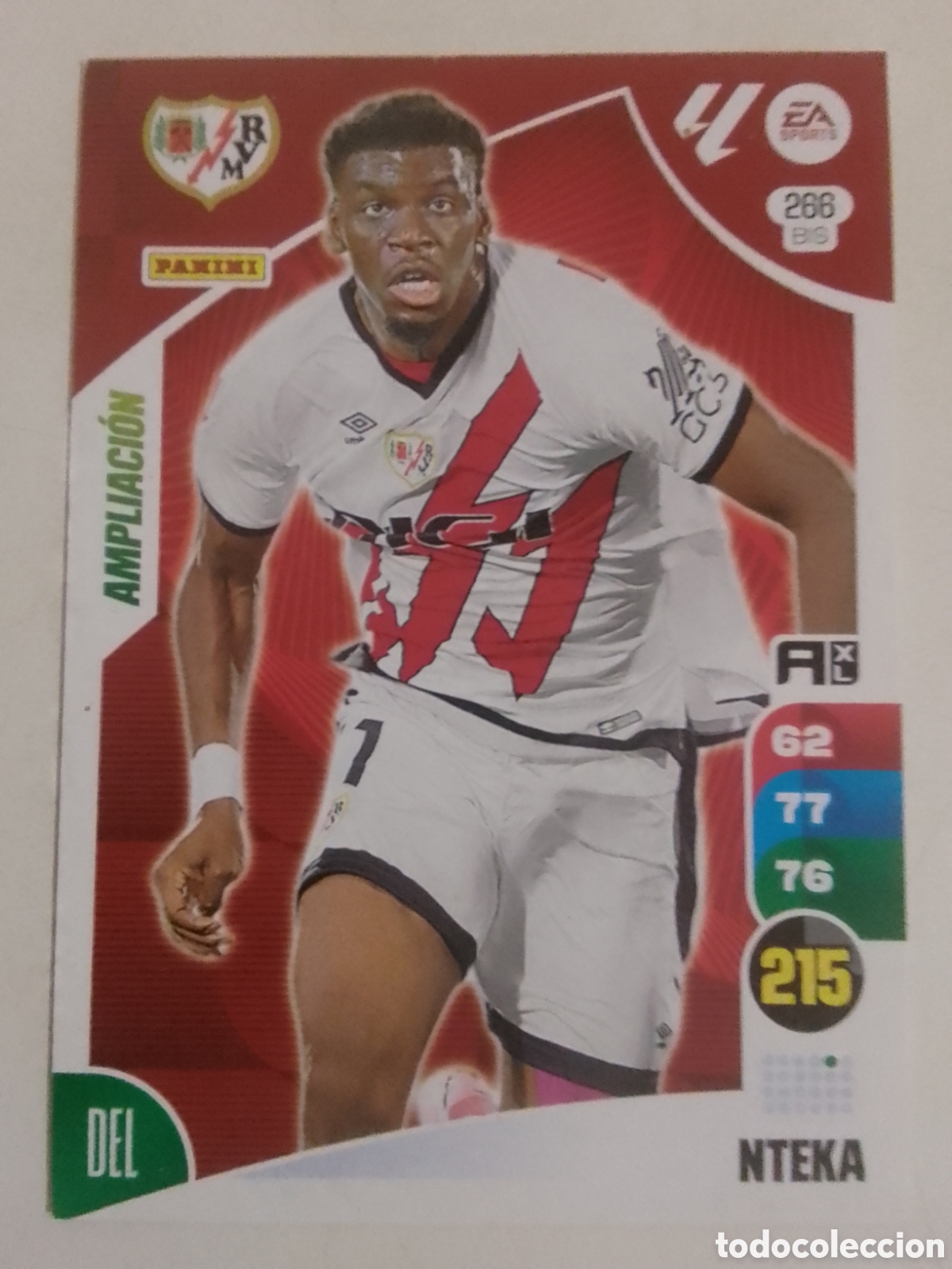 Cartes &agrave; collectionner de Football: Adrenalyn XL 2024-25 n&deg; 266 BIS Nteka &bull; Rayo Vallecano. AMPLIACI&Oacute;N.