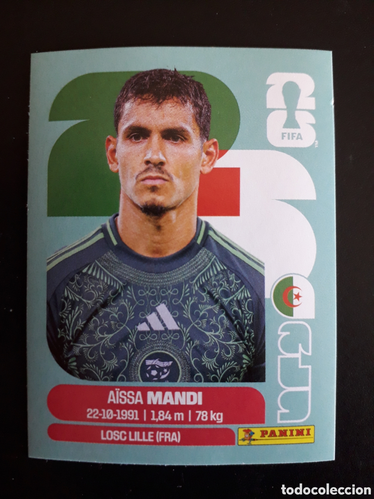 Cromos de F&uacute;tbol: MANDI ARGELIA ALG 7 MUNDIAL F&Uacute;TBOL 2026 FIFA WORLD CUP PANINI SIN PEGAR PEDIDO M&Iacute;NIMO 3&euro;
