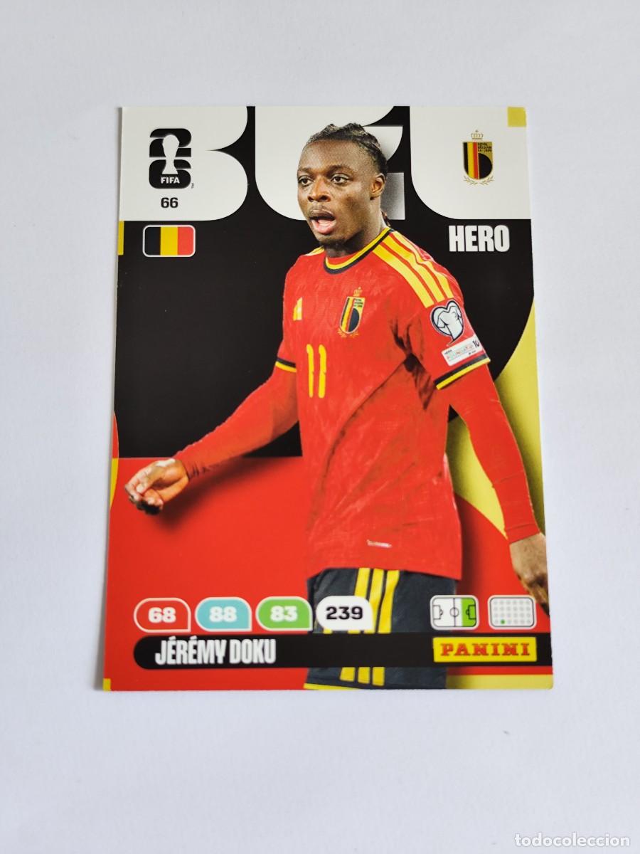 Fu&szlig;ball-Sticker: FIFA WORLD CUP 2026 PANINI ADRENALYN XL 66 J&Eacute;R&Eacute;MY DOKU - HERO BELGIUM