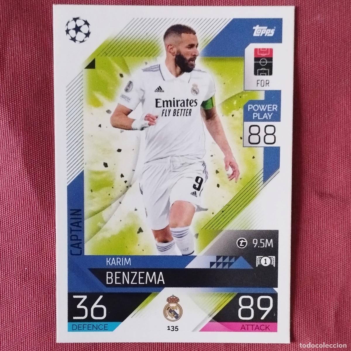 Fu&szlig;ball-Sticker: BENZEMA - 135 - REAL MADRID - TOPPS - MATCH ATTAX CHAMPIONS 2022 2023 - 22 23
