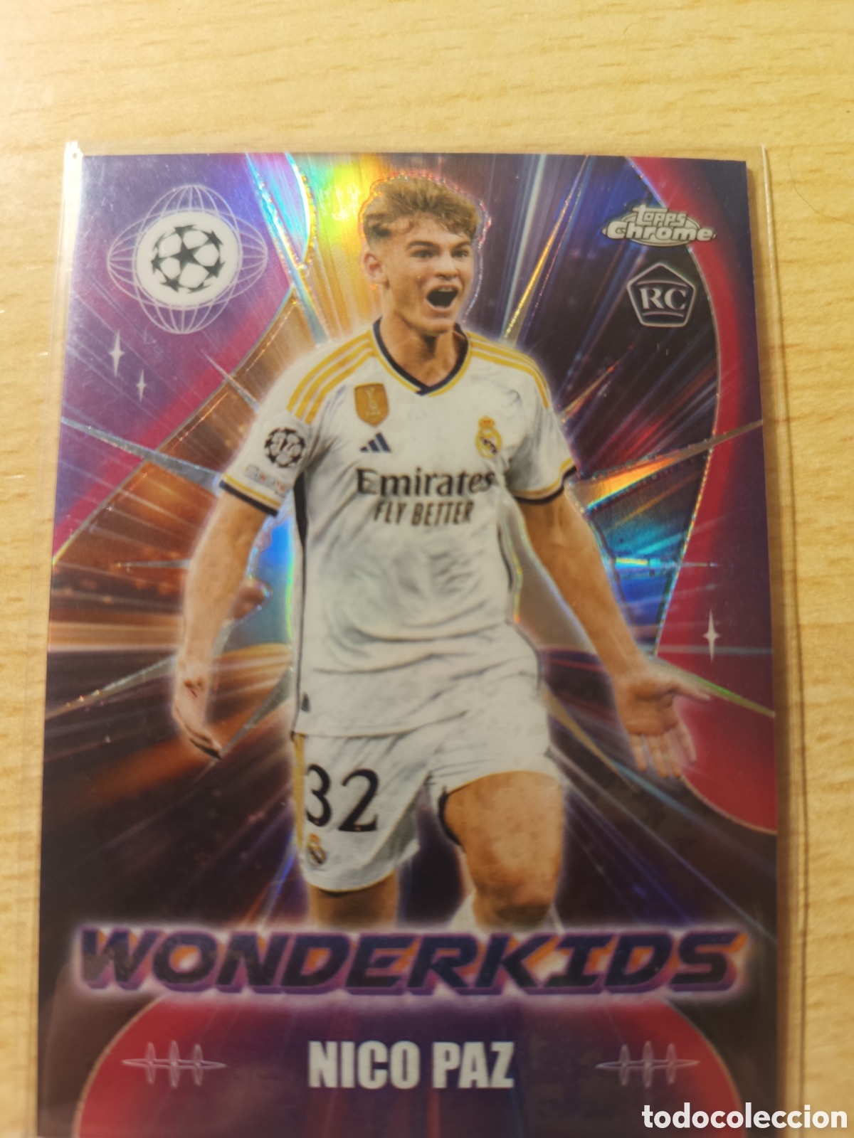 Figurine di Calcio: WK 10 NICO PAZ RC WONDERKIDS REAL MADRID TOPPS CHROME 2023 2024 23 24 ROOKIE