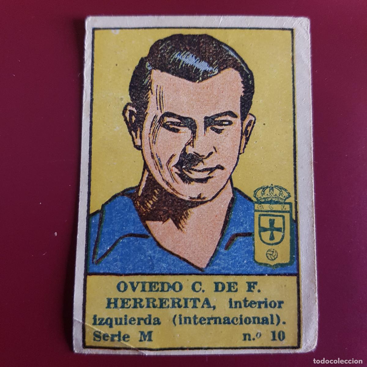Figurine di Calcio: VALENCIANA - DEPORTES E INSTRUCCION 1941 - 41 - OVIEDO - SERIE M - HERRERITA 10 - NUNCA PEGADO