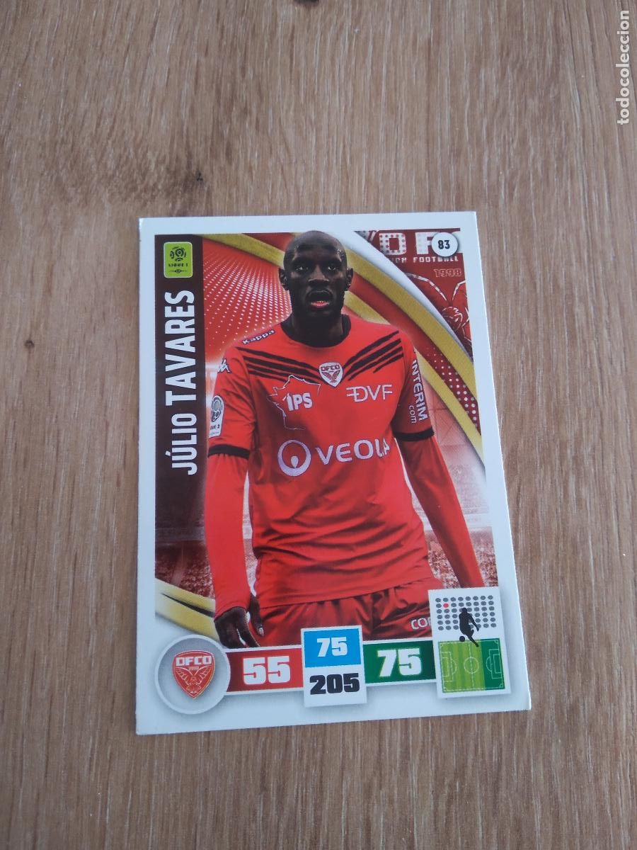 Cromos de F&uacute;tbol: 83 JULIO TAVARES DIJON CROMO FUTBOL PANINI LIGA FRANCIA 2016-2017 FOOT LIGUE 1 ADRENALYN 16-17