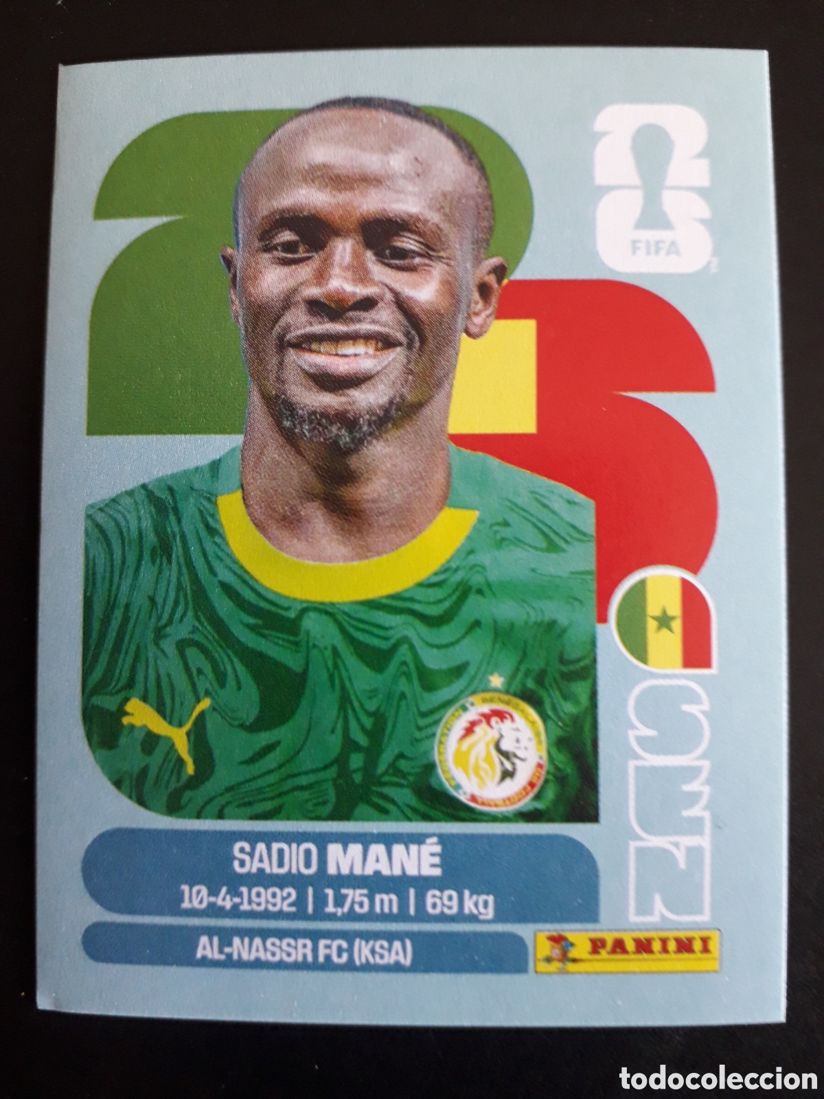 Cromos de F&uacute;tbol: SADIO MAN&Eacute; SENEGAL SEN 15 MUNDIAL F&Uacute;TBOL 2026 FIFA WORLD CUP PANINI SIN PEGAR PEDIDO M&Iacute;NIMO 3&euro;
