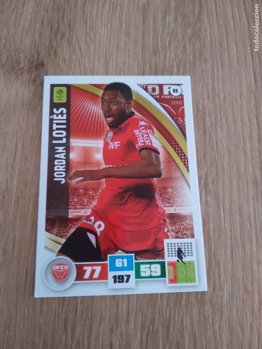 Cromos de F&uacute;tbol: 86 JORDAN LOTIES DIJON CROMO FUTBOL PANINI LIGA FRANCIA 2016-2017 FOOT LIGUE 1 ADRENALYN 16-17