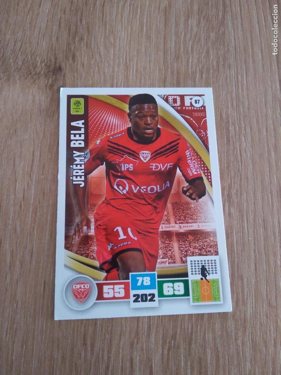 Cromos de F&uacute;tbol: 87 JEREMY BELA DIJON CROMO FUTBOL PANINI LIGA FRANCIA 2016-2017 FOOT LIGUE 1 ADRENALYN 16-17