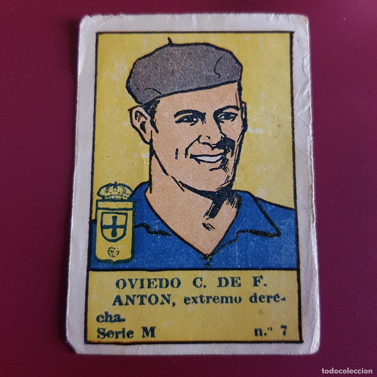 Cromos de F&uacute;tbol: VALENCIANA - DEPORTES E INSTRUCCION 1941 - 41 - OVIEDO - SERIE M - ANTON 7 - NUNCA PEGADO