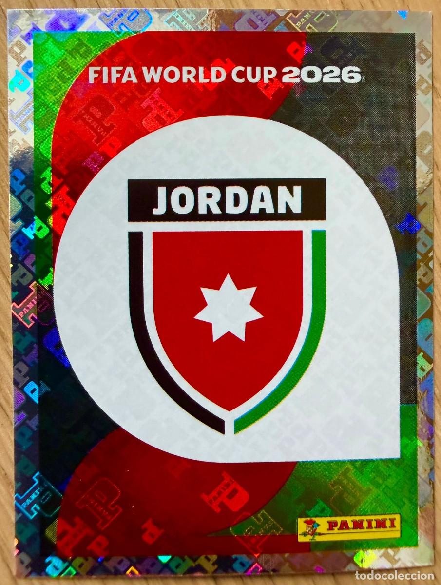 Football Stickers: JOR1 JOR 1 ESCUDO JORDANIA MUNDIAL FIFA WORLD CUP 2026 26 STICKER CROMO PANINI SIN PEGAR