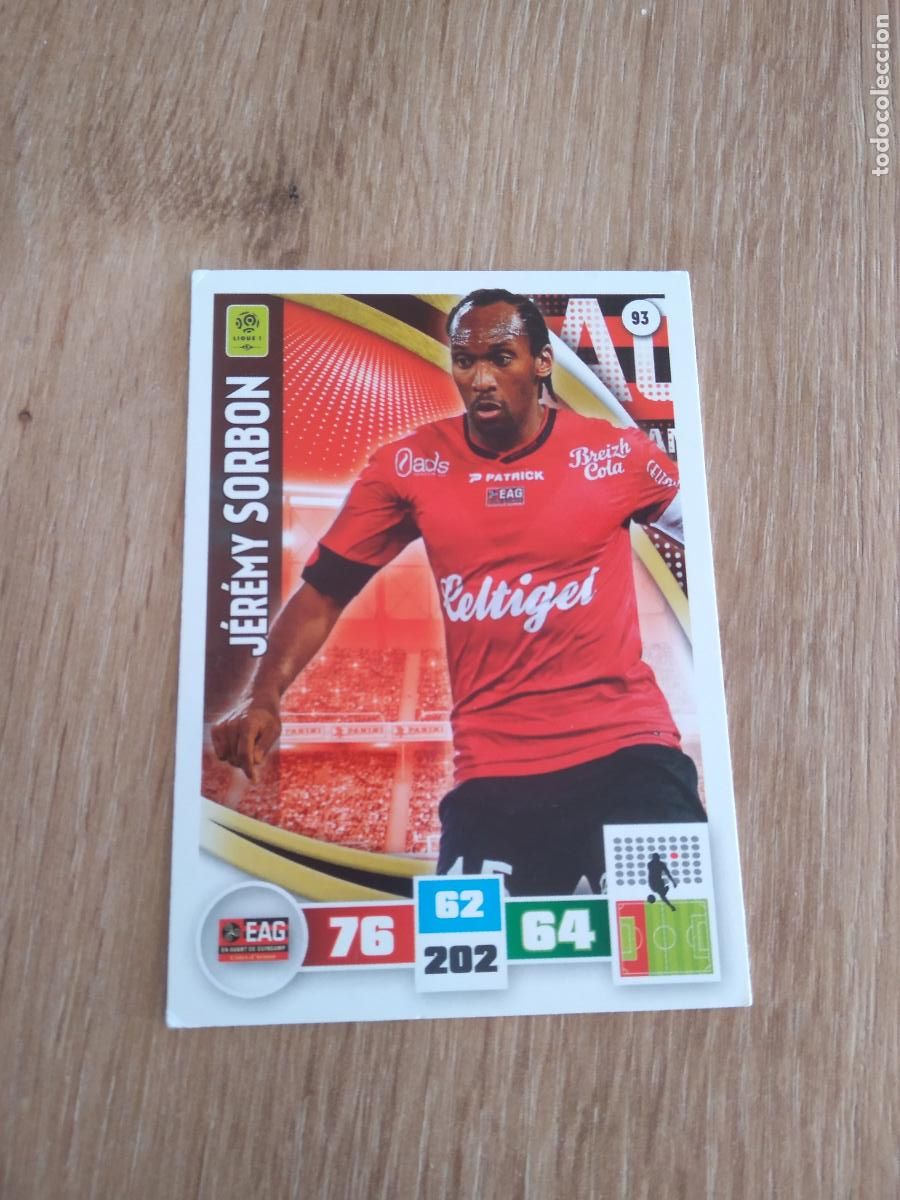 Cromos de Futebol: 93 JEREMY SORBON GUINGAMP CROMO FUTBOL PANINI LIGA FRANCIA 2016-2017 FOOT LIGUE 1 ADRENALYN 16-17