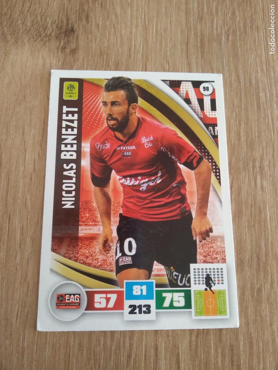 Figurine di Calcio: 98 NICOLAS BENEZET GUINGAMP CROMO FUTBOL PANINI LIGA FRANCIA 2016-2017 FOOT LIGUE 1 ADRENALYN 16-17