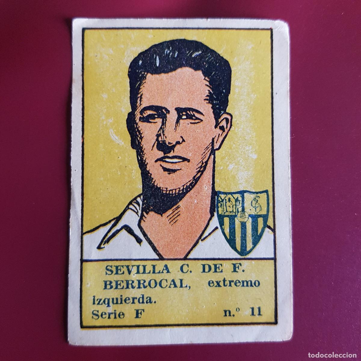 Fu&szlig;ball-Sticker: VALENCIANA - DEPORTES E INSTRUCCION 1941 - 41 - SEVILLA - SERIE F - BERROCAL 11 - NUNCA PEGADO