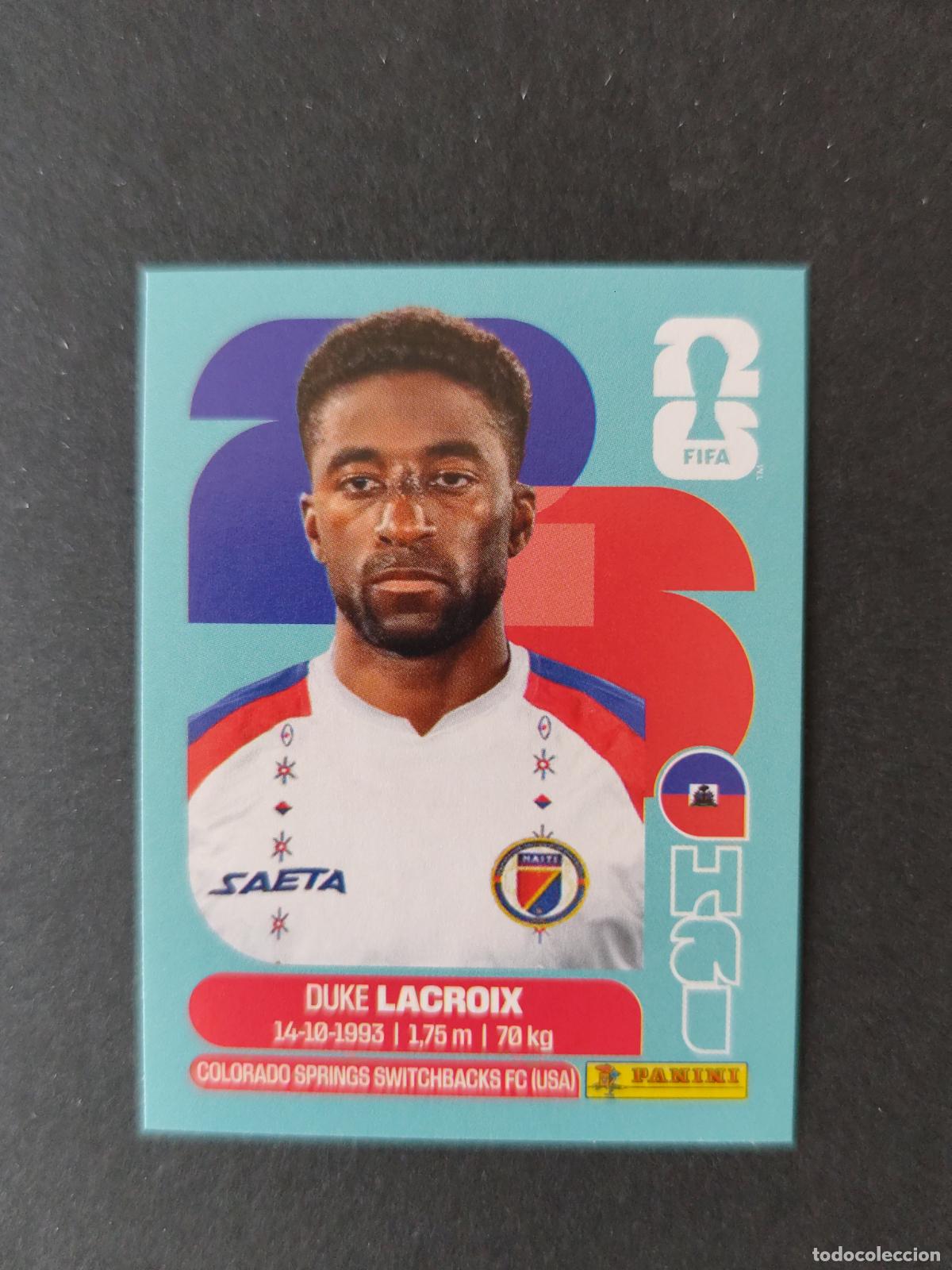 Football Stickers: HAI7 DUKE LACROIX 7 HAIT&Iacute; MUNDIAL FIFA WORLD CUP 2026 STICKER PANINI SIN PEGAR
