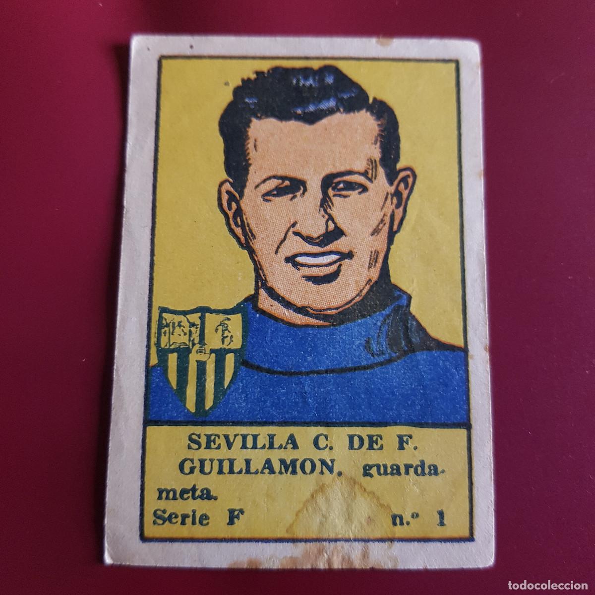 Football Stickers: VALENCIANA - DEPORTES E INSTRUCCION 1941 - 41 - SEVILLA - SERIE F - GUILLAMON 1 - NUNCA PEGADO