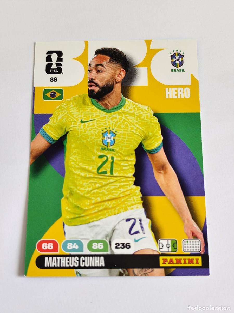 Cromos de F&uacute;tbol: FIFA WORLD CUP 2026 PANINI ADRENALYN XL 80 MATHEUS CUNHA - HERO BRAZIL