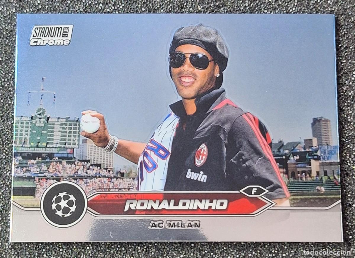 Fu&szlig;ball-Sticker: Ronaldinho AC Milan Topps Stadium Chrome Soccer #80