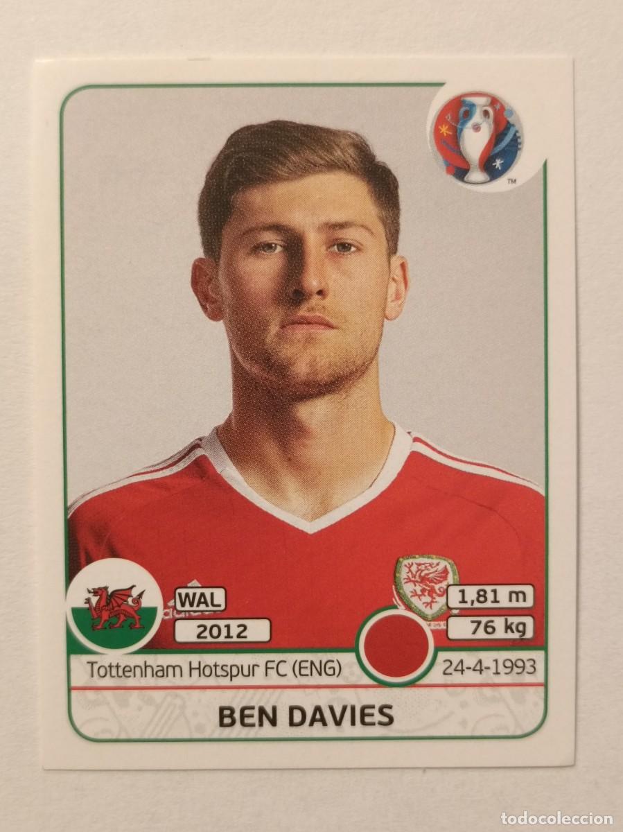 Football Stickers: #186 BEN DAVIES (GALES) EURO FRANCIA 2016 PANINI