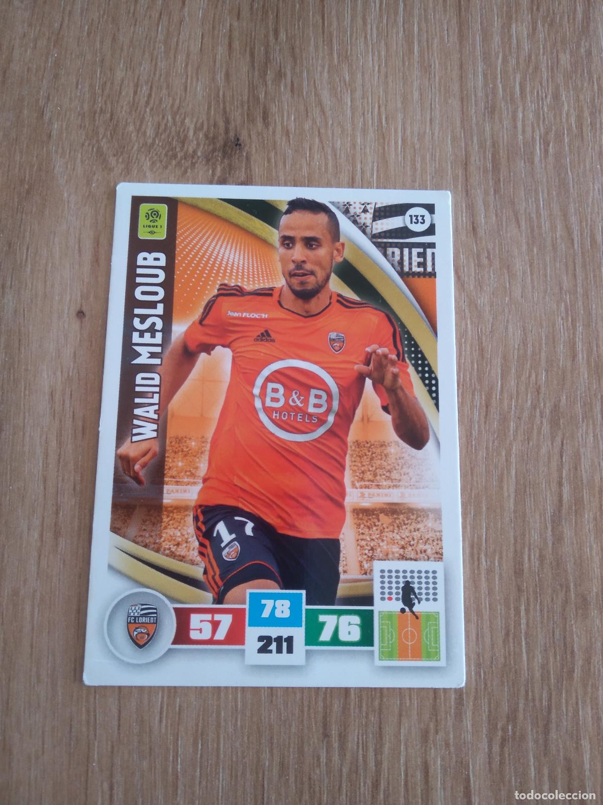 Cromos de F&uacute;tbol: 133 MESLOUB LORIENT CROMO FUTBOL PANINI LIGA FRANCIA 2016-2017 FOOT LIGUE 1 ADRENALYN 16-17