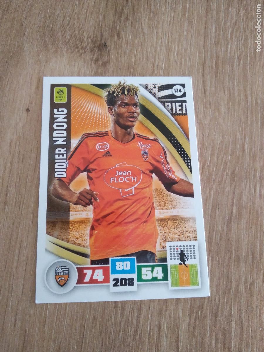 Cromos de F&uacute;tbol: 134 DIDIER NDONG LORIENT CROMO FUTBOL PANINI LIGA FRANCIA 2016-2017 FOOT LIGUE 1 ADRENALYN 16-17