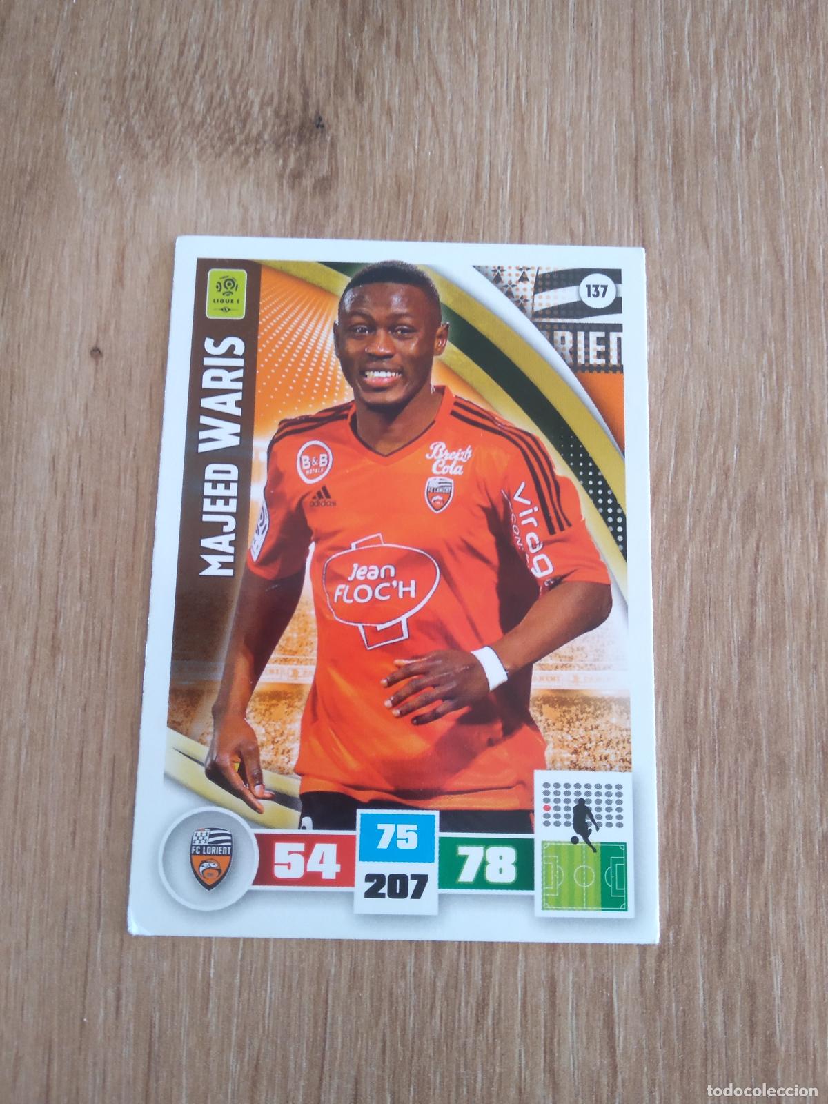 Cromos de F&uacute;tbol: 137 MAJEED WARIS LORIENT CROMO FUTBOL PANINI LIGA FRANCIA 2016-2017 FOOT LIGUE 1 ADRENALYN 16-17