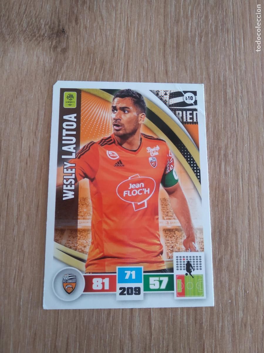 Cromos de F&uacute;tbol: 140 WESLEY LAUTOA LORIENT CROMO FUTBOL PANINI LIGA FRANCIA 2016-2017 FOOT LIGUE 1 ADRENALYN 16-17