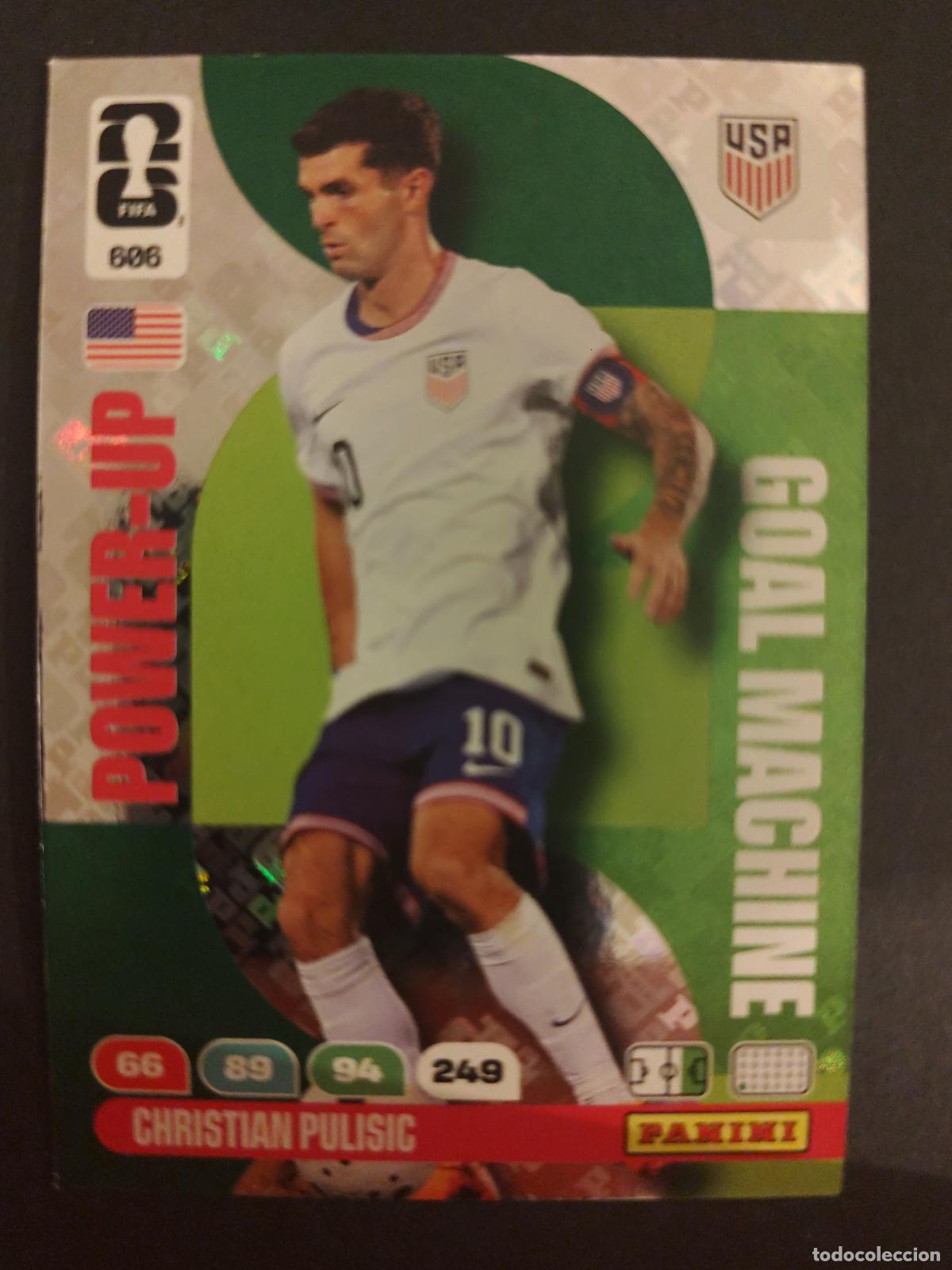 Figurine di Calcio: 606 CHRISTIAN PULISIC ESTADOS UNIDOS USA GOAL MACHINE ADRENALYN MUNDIAL FIFA WORLD CUP 2026 PANINI