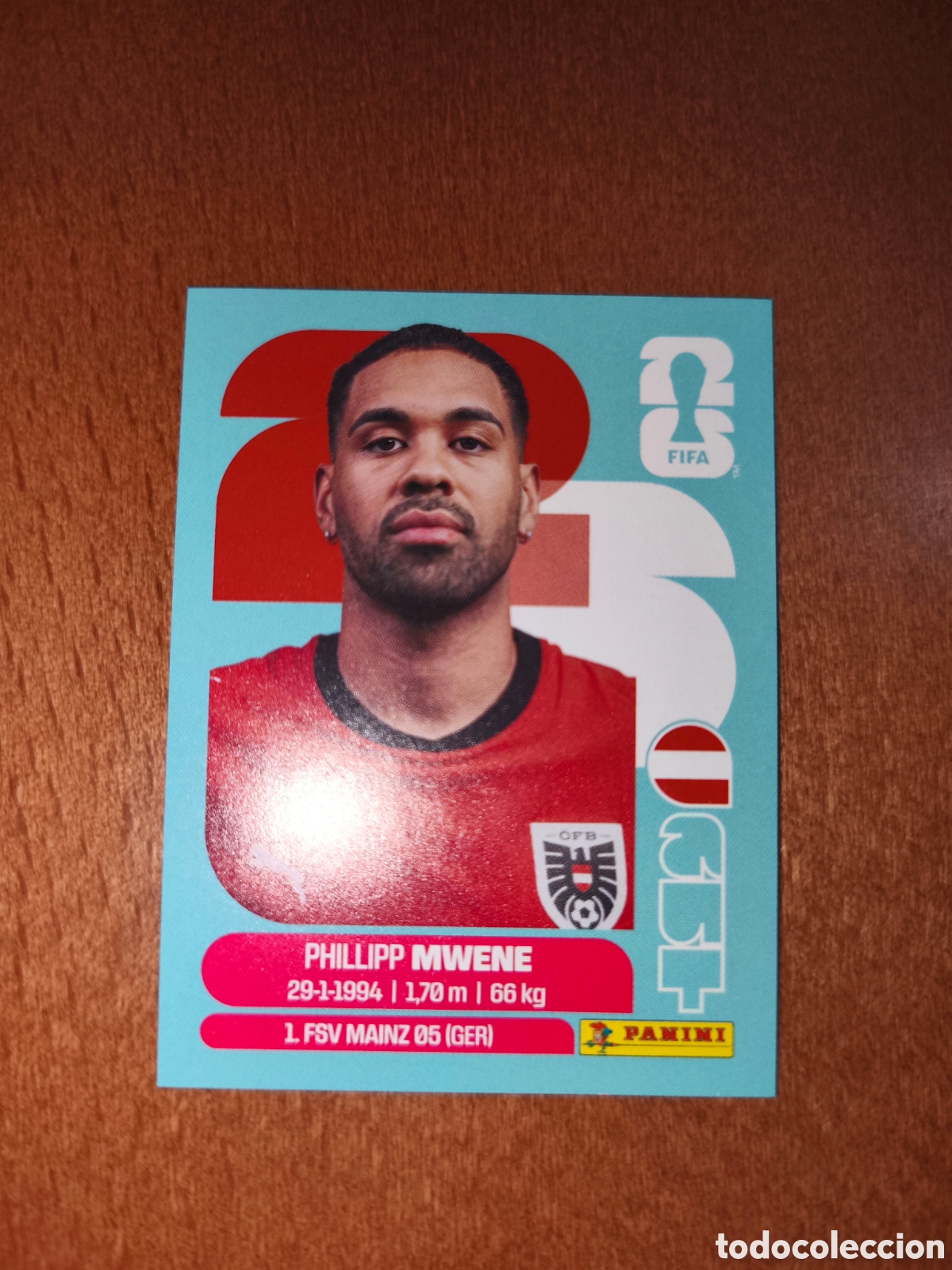 Cromos de F&uacute;tbol: AUT8 Phillipp Mwene Fifa World Cup 2026 Austria