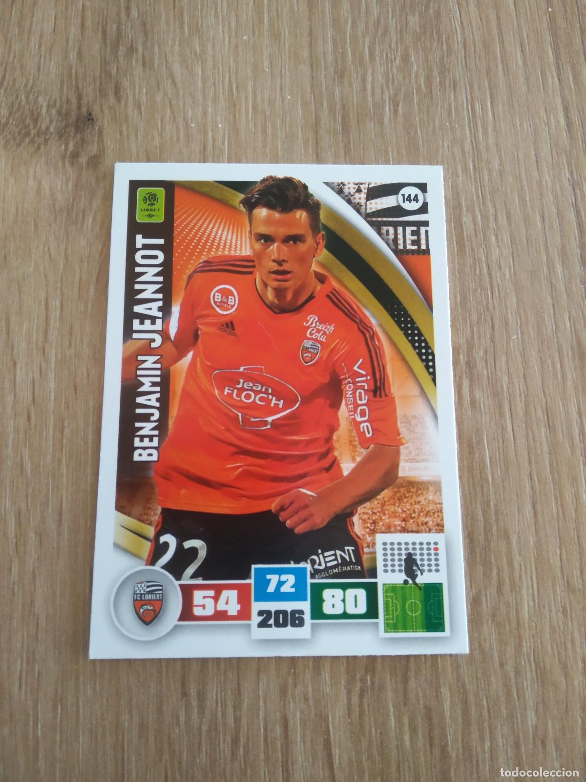 Cromos de F&uacute;tbol: 144 BENJAMIN JEANNOT LORIENT CROMO FUTBOL PANINI LIGA FRANCIA 2016-2017 FOOT LIGUE 1 ADRENALYN 16-17