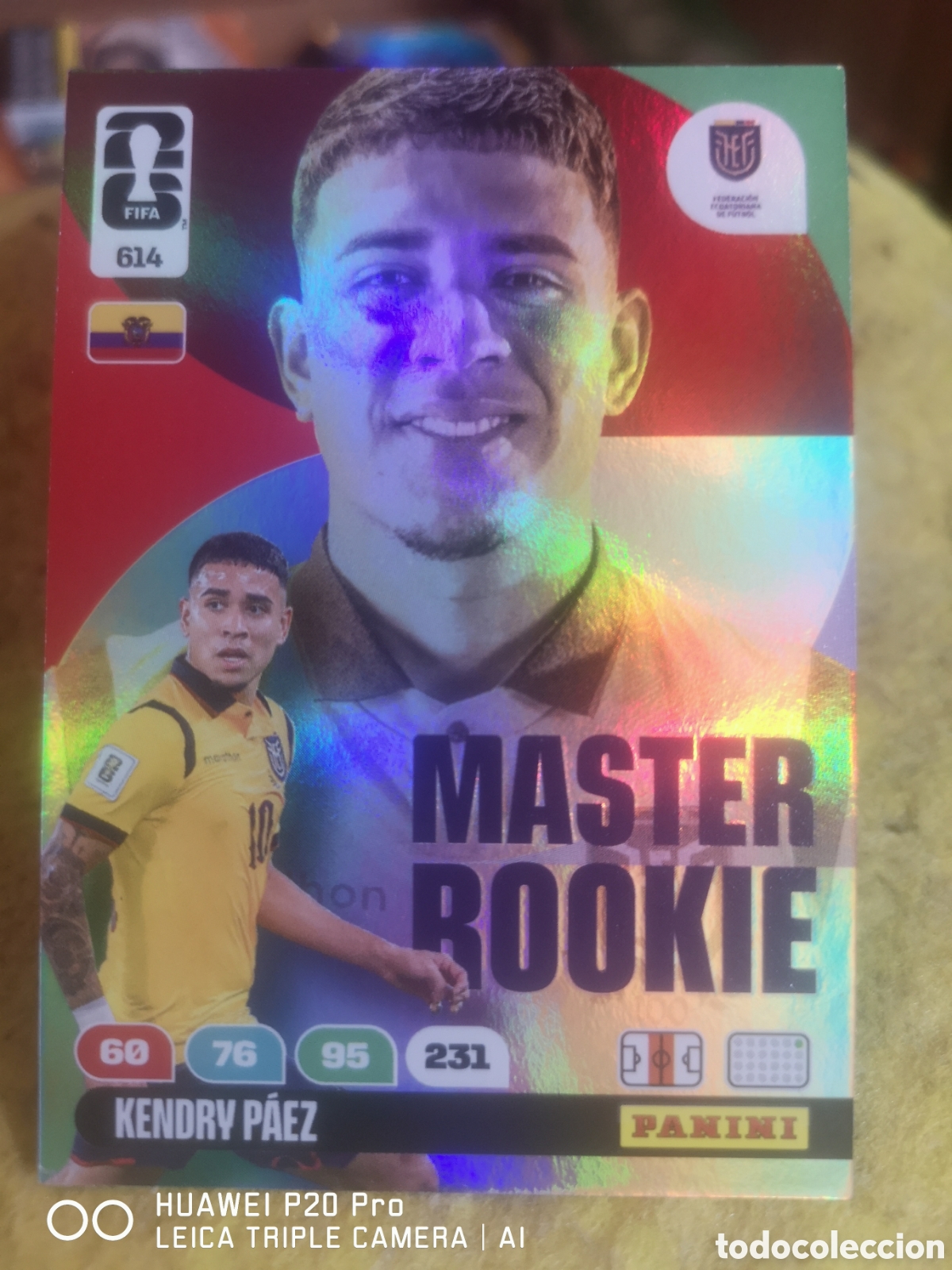 Cartes &agrave; collectionner de Football: ADRENALYN FIFA WORLD CUP 2026 MASTER ROOKIE KENDRY PAEZ - 614