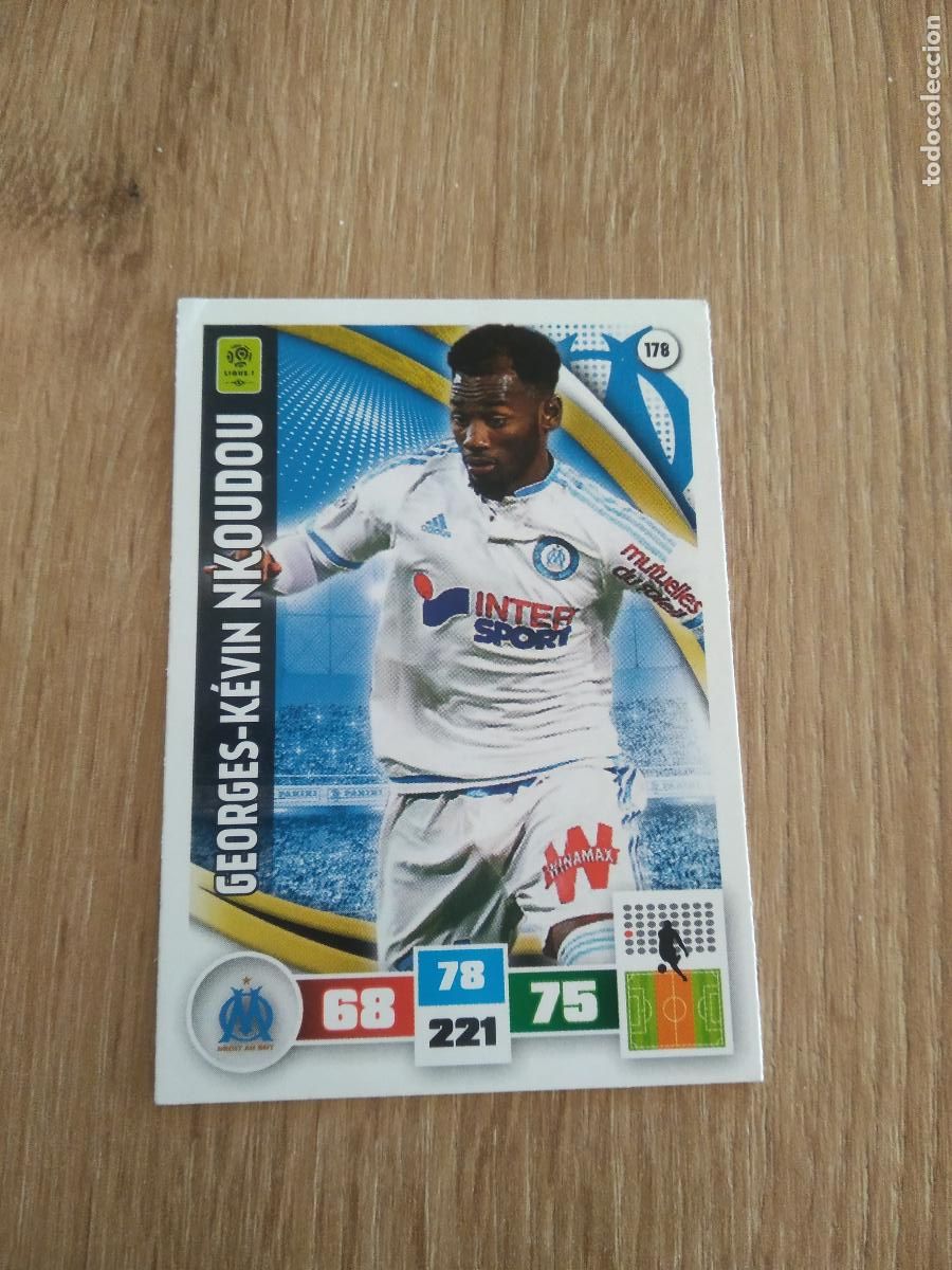 Fu&szlig;ball-Sticker: 178 NKOUDOU O. MARSELLA CROMO FUTBOL PANINI LIGA FRANCIA 2016-2017 FOOT LIGUE 1 ADRENALYN 16-17