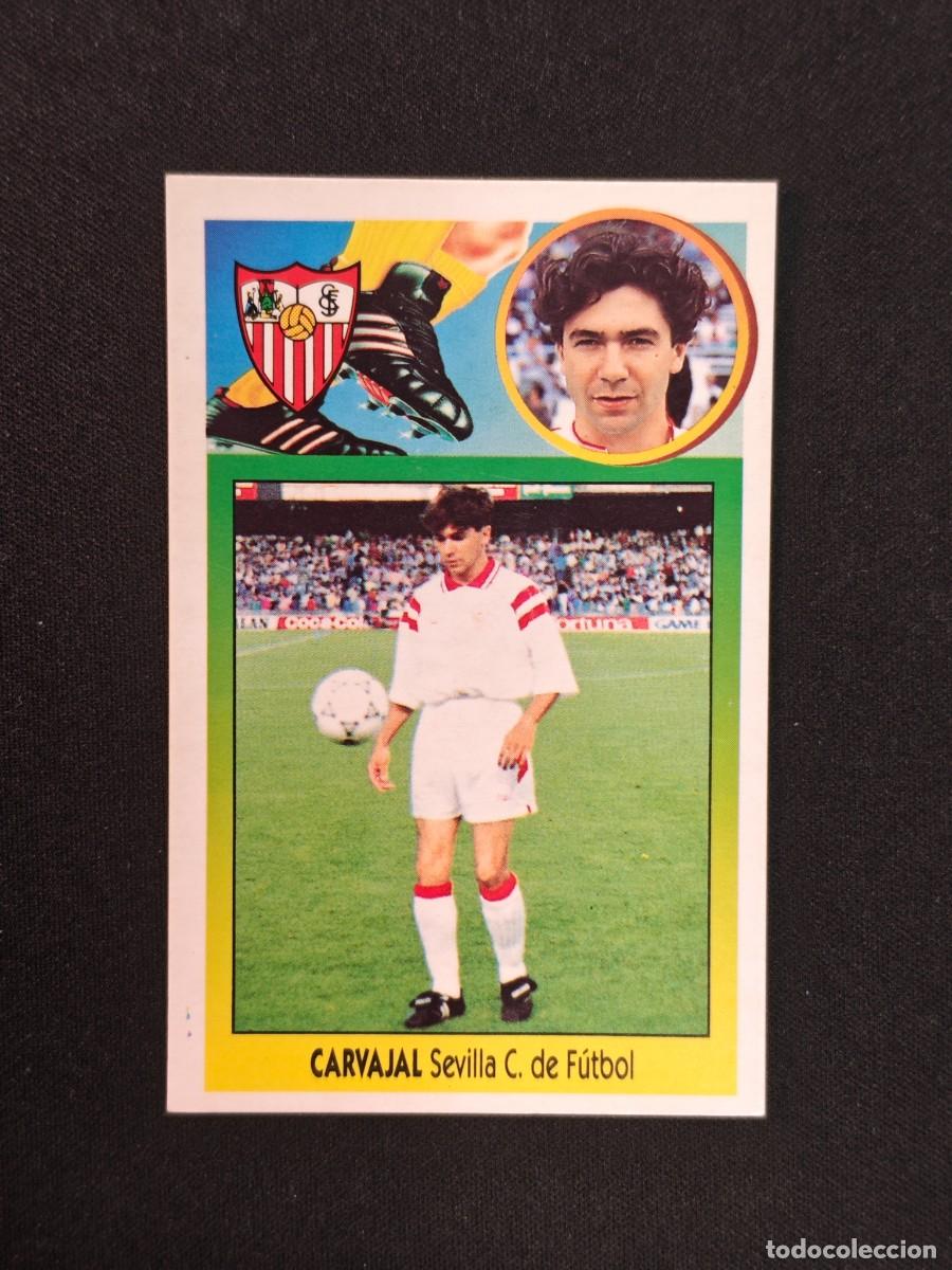 Cromos de F&uacute;tbol: CROMO LIGA ESTE CARVAJAL SEVILLA NUNCA PEGADO SIN PEGAR 93 94 1993 1994 RA526