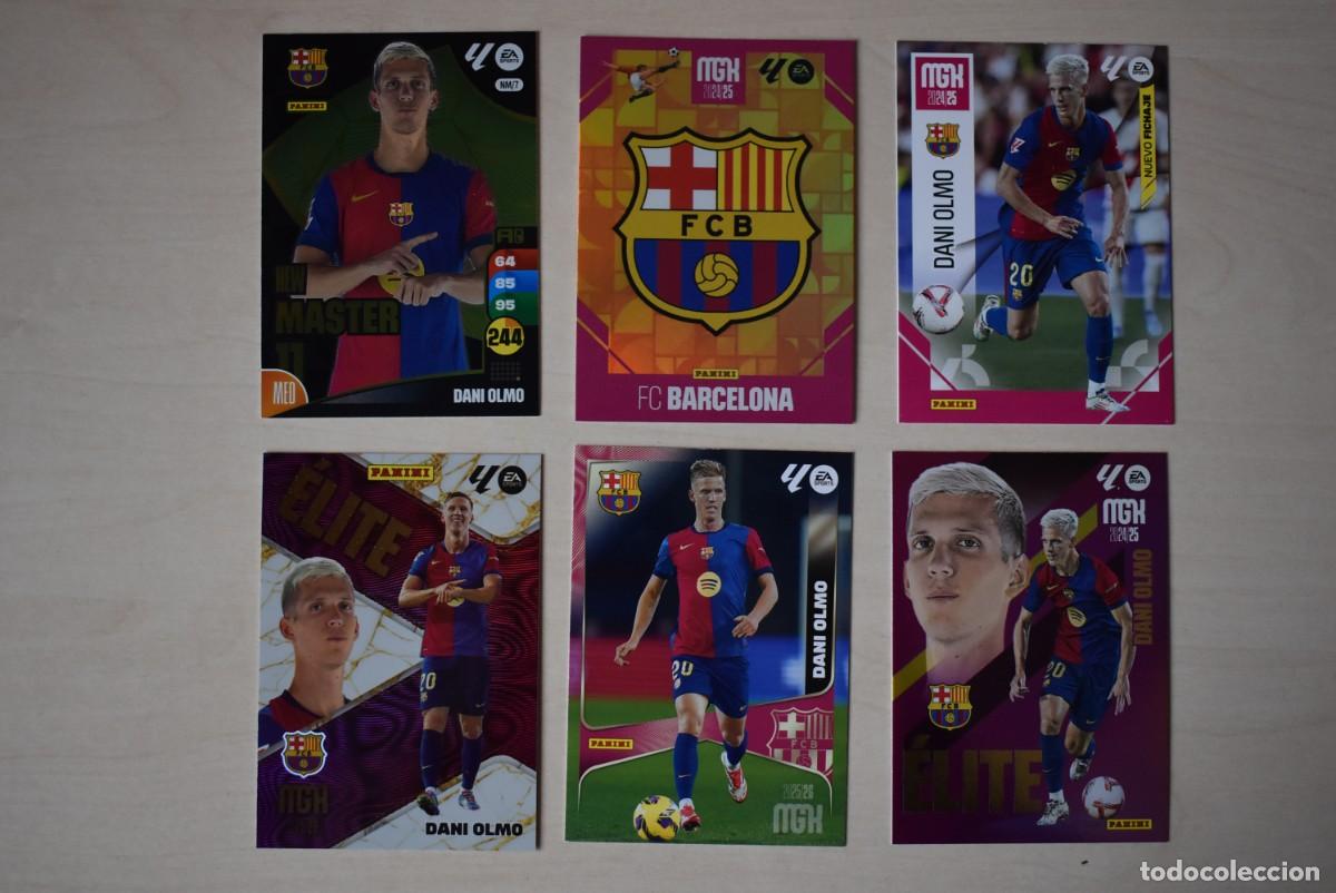 Football Stickers: Lote 6 cromos Dani Olmo. Megacracks. Adernalyn. Barcelona Escudo. Buen estado. Panini