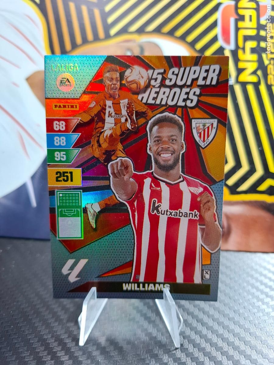 Cromos de Futebol: I&Ntilde;AKI WILLIAMS ATHLETIC 15 SUPER H&Eacute;ROES ADRENALYN LIGA 2023 2024 23 24 DREAM BOX