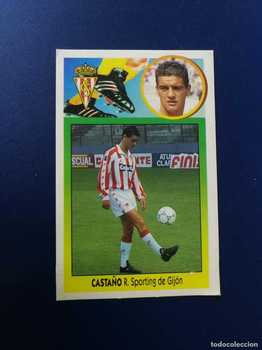 Cromos de F&uacute;tbol: Casta&ntilde;o Coloca Sporting de Gij&oacute;n editorial Este 1993-94, Este 93/94, despegado
