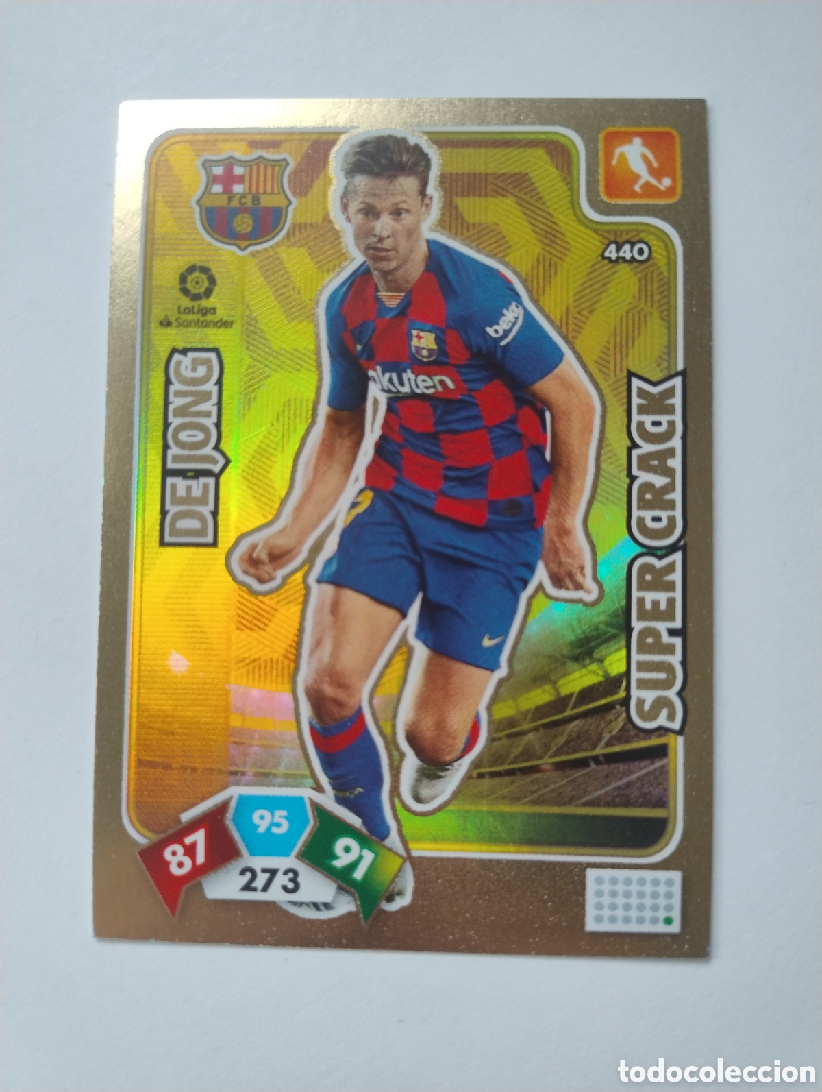Cromos de F&uacute;tbol: 440 - De Jong - Barcelona - Adrenalyn XL Liga 2019 - 2020 Super Crack