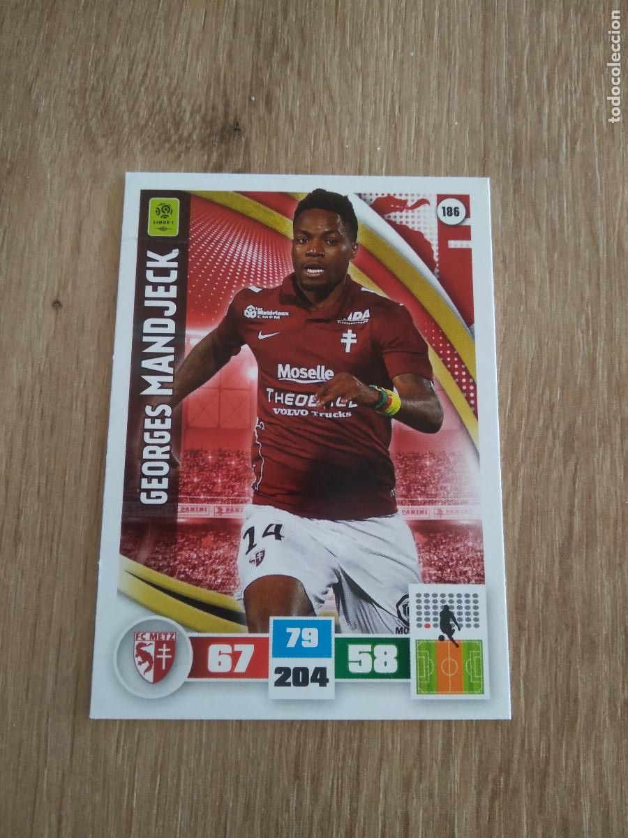 Cromos de F&uacute;tbol: 186 MANDJECK METZ CROMO FUTBOL PANINI LIGA FRANCIA 2016-2017 FOOT LIGUE 1 ADRENALYN 16-17