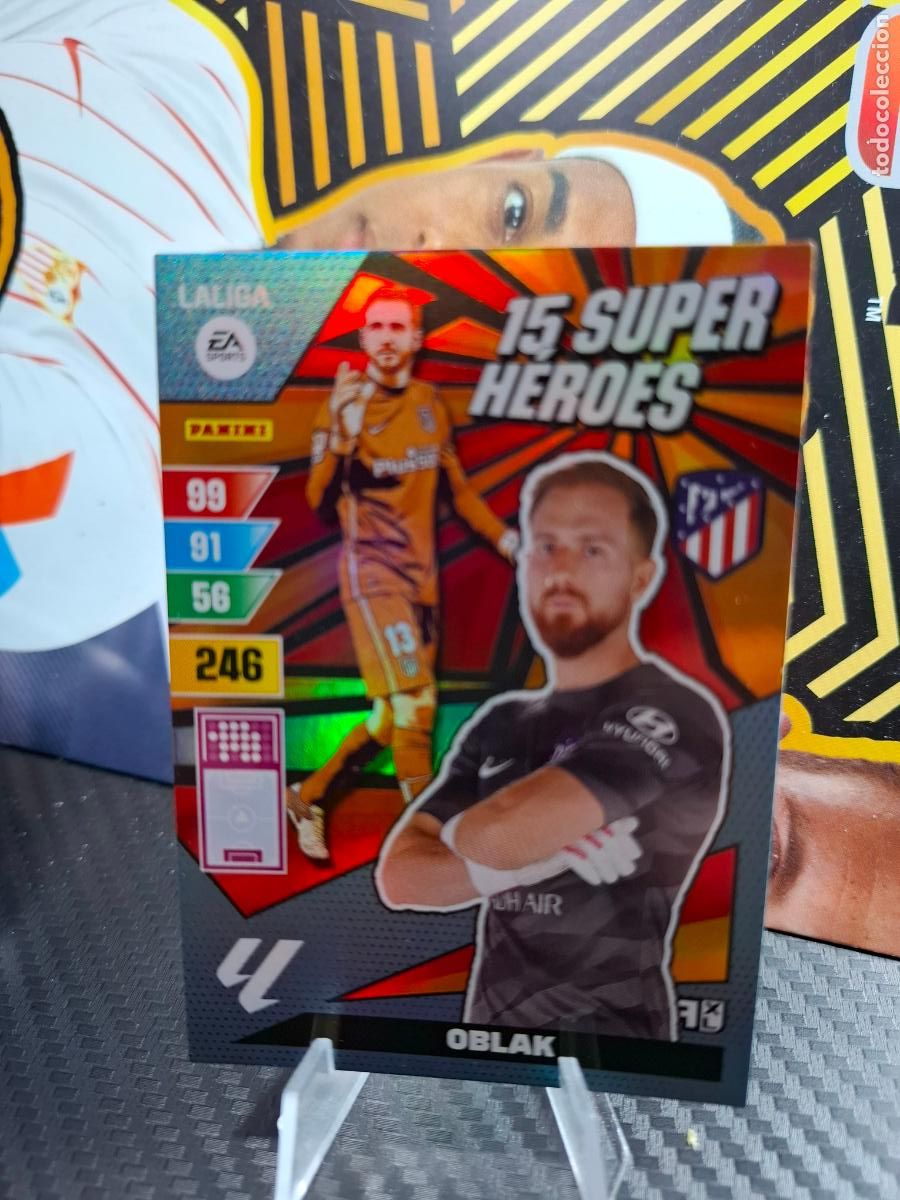 Fu&szlig;ball-Sticker: OBLAK ATLETICO MADRID 15 SUPER H&Eacute;ROES ADRENALYN LIGA 2023 2024 23 24 DREAM BOX