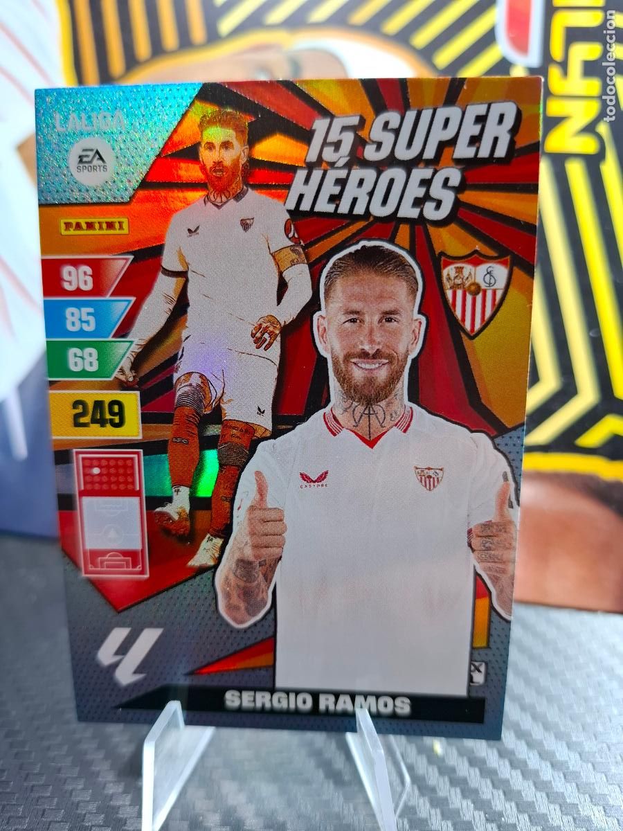 Cromos de F&uacute;tbol: SERGIO RAMOS SEVILLA 15 SUPER H&Eacute;ROES ADRENALYN LIGA 2023 2024 23 24 DREAM BOX