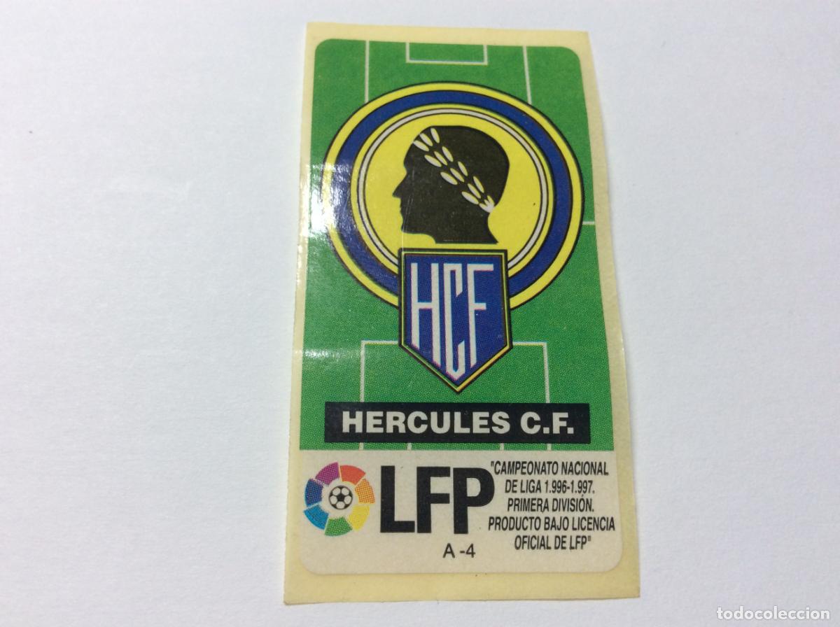 Cromos de F&uacute;tbol: Escudo H&eacute;rcules CF CHICLES VIDAL 96 97