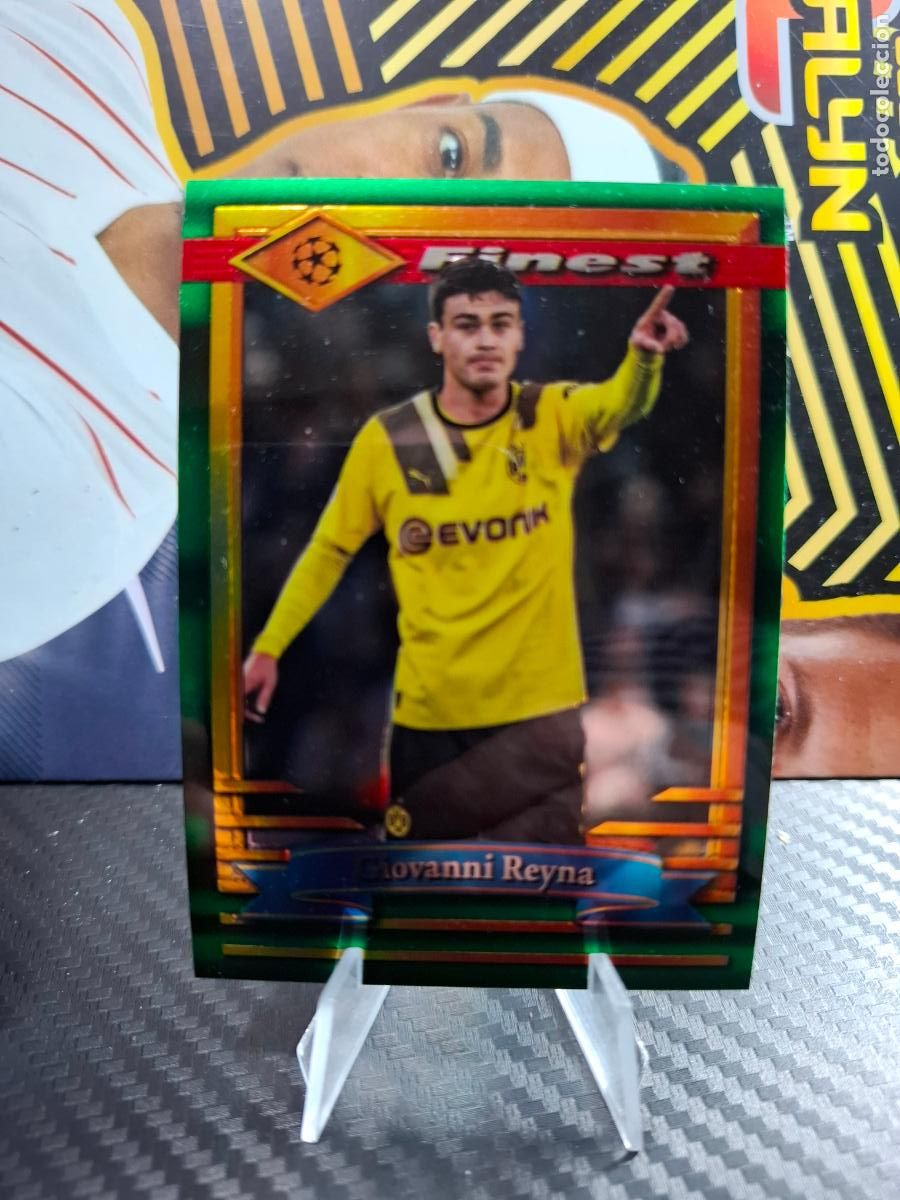 Cromos de F&uacute;tbol: 48 Giovanni Reyna Borussia de Dortmund Topps Finest Flashback 22 23 2022 2023