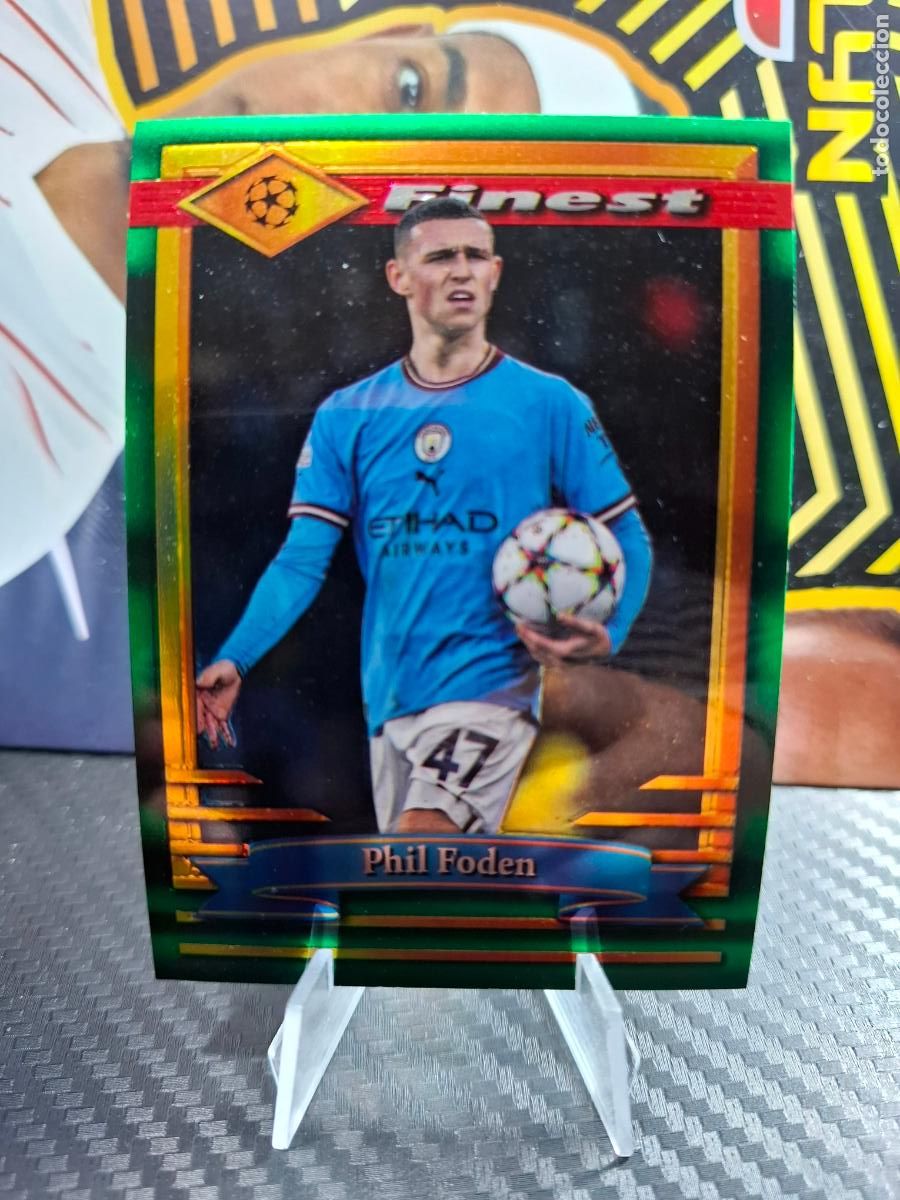 Football Stickers: 47 Phil Foden Manchester City Topps Finest Flashback 22 23 2022 2023