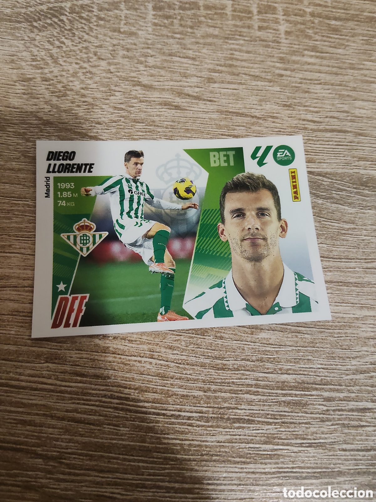 Cromos de F&uacute;tbol: Diego Llorente Real Betis liga 2025 2026 25 26 ediciones este