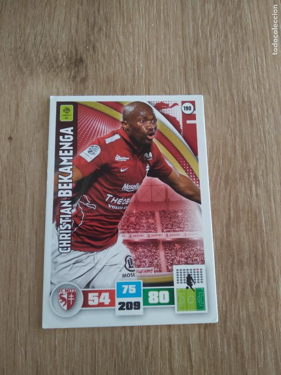Football Stickers: 190 BEKAMENGA METZ CROMO FUTBOL PANINI LIGA FRANCIA 2016-2017 FOOT LIGUE 1 ADRENALYN 16-17