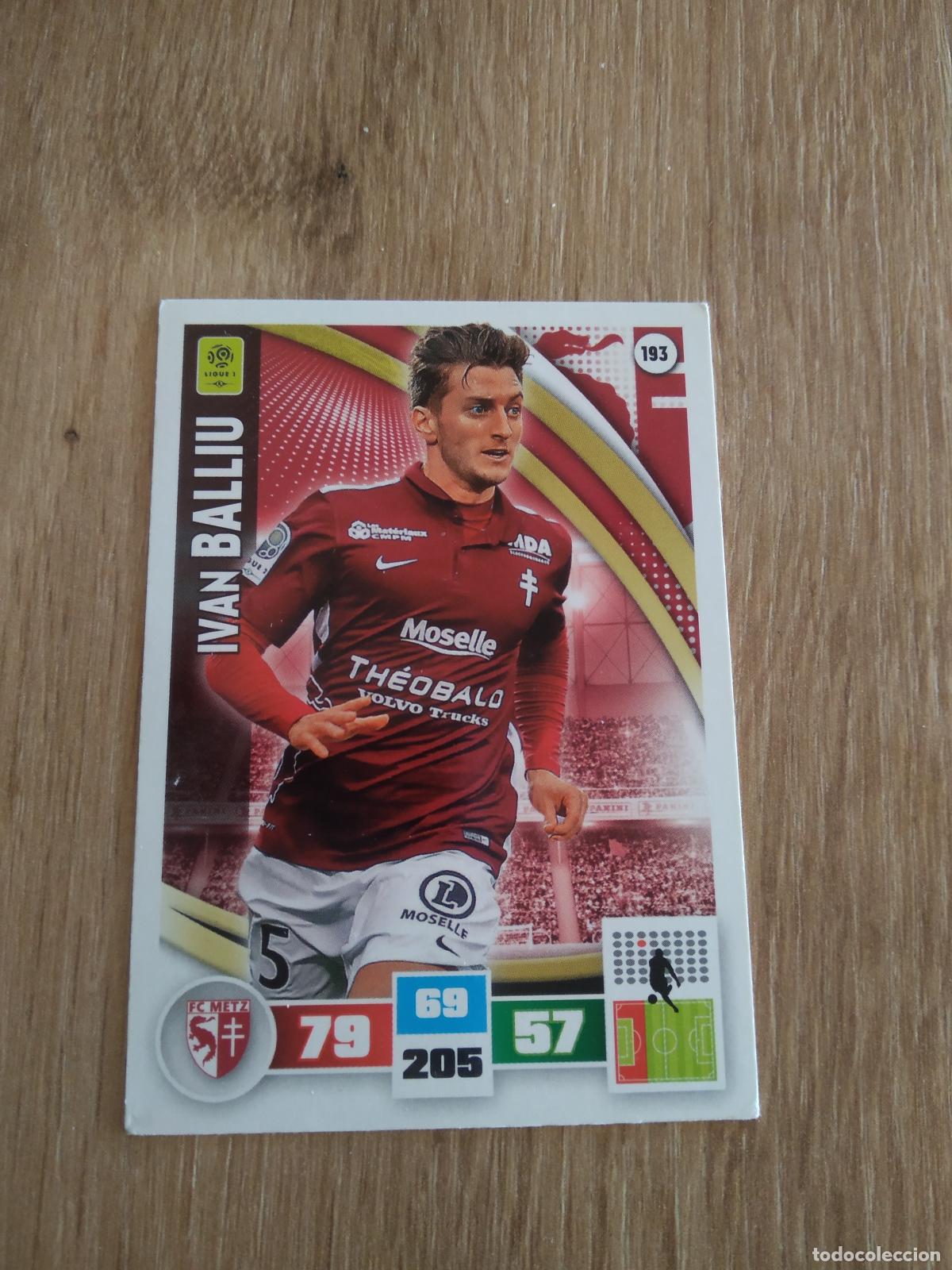 Football Stickers: 193 IVAN BALLIU METZ CROMO FUTBOL PANINI LIGA FRANCIA 2016-2017 FOOT LIGUE 1 ADRENALYN 16-17