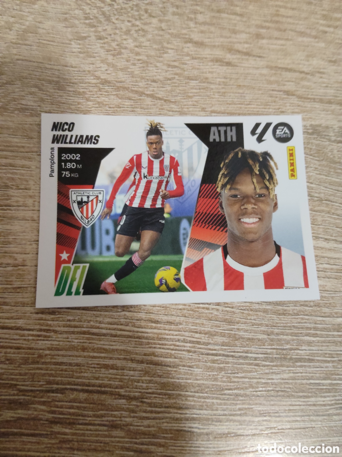 Cromos de F&uacute;tbol: Nico Williams Athletic de Bilbao liga 2025 2026 25 26 ediciones este